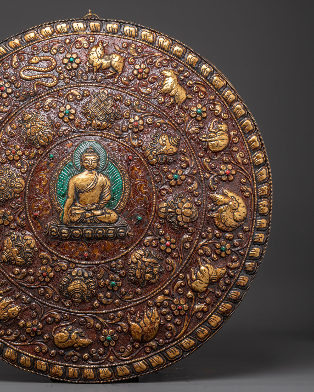 Tibetan Buddha Wall Hanging | Shakyamuni Buddha Plaque