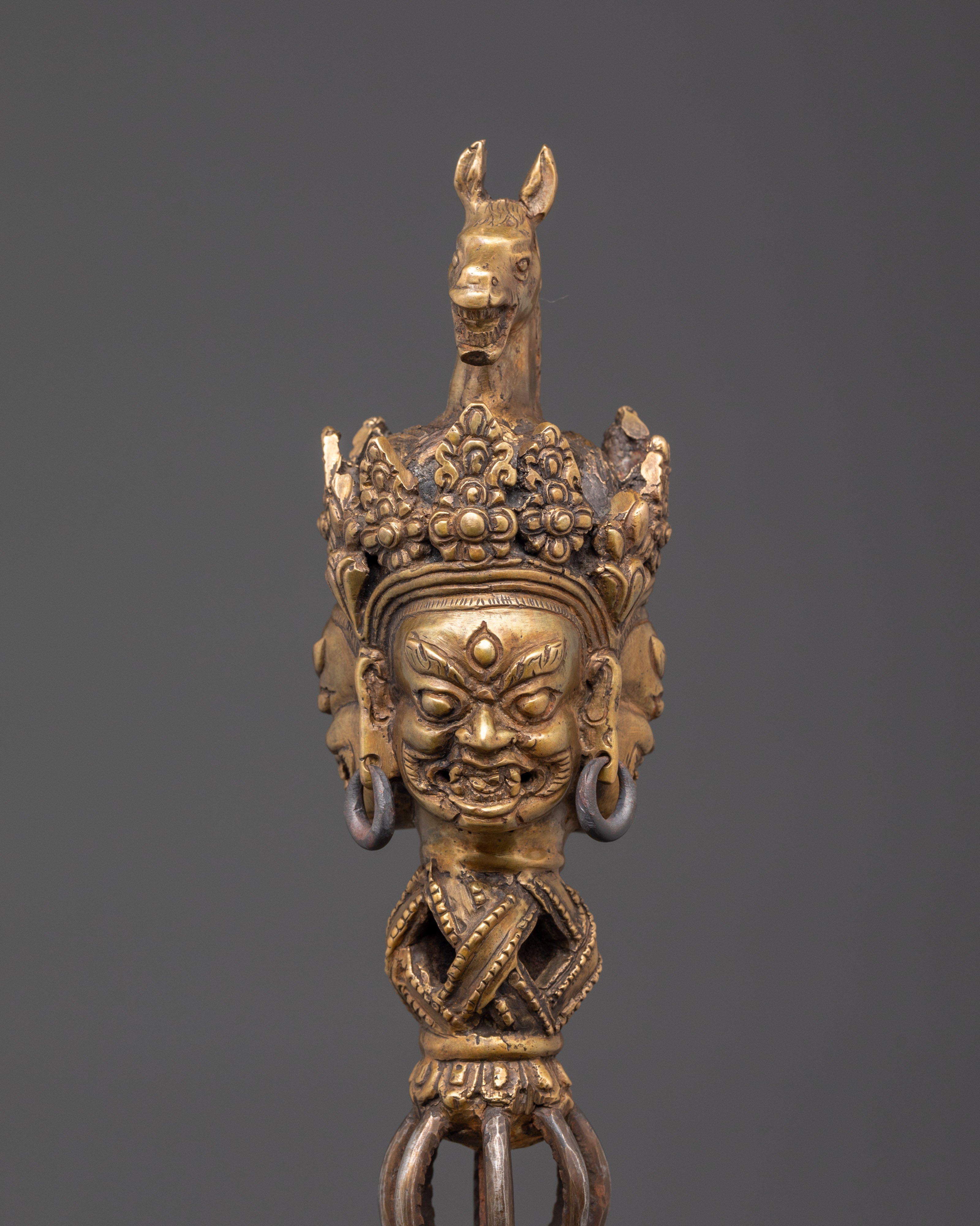 Handcrafted Bronze Phurba Dagger | Tibetan Buddhist Phurba