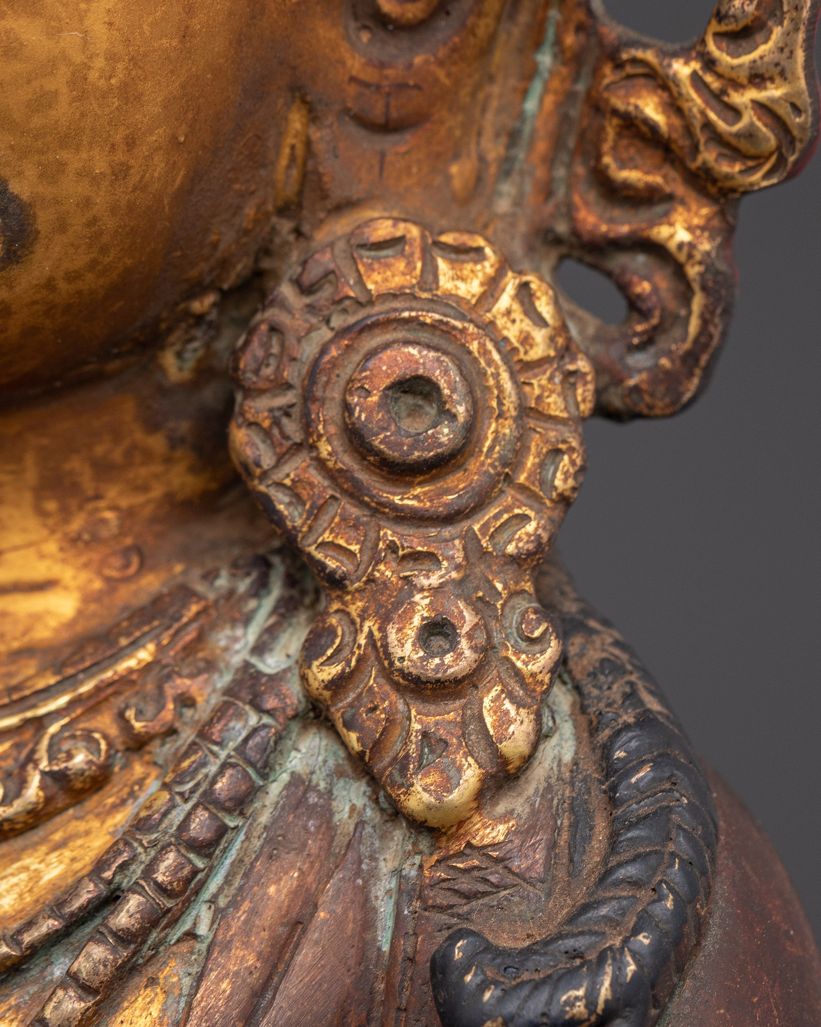 Handmade Copper Buddha Amitayus Statue | Buddha of Infinite Life