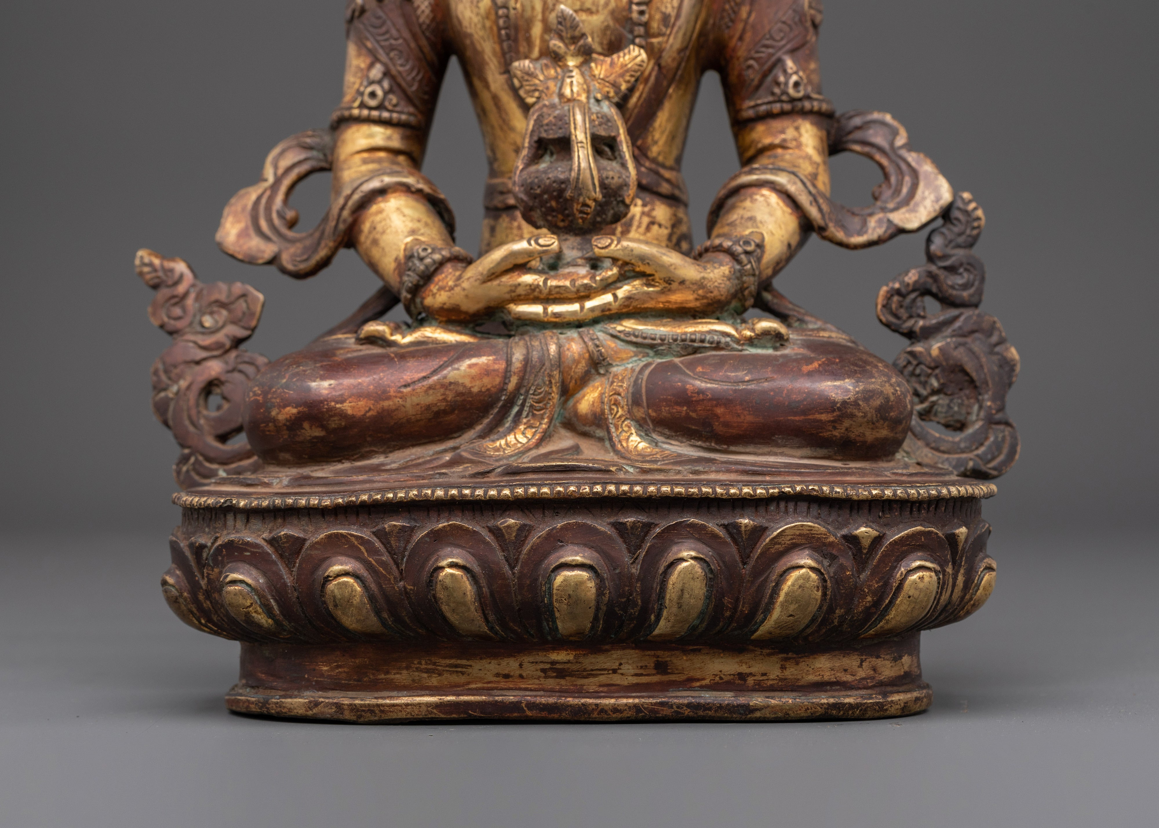 Handmade Copper Buddha Amitayus Statue | Buddha of Infinite Life