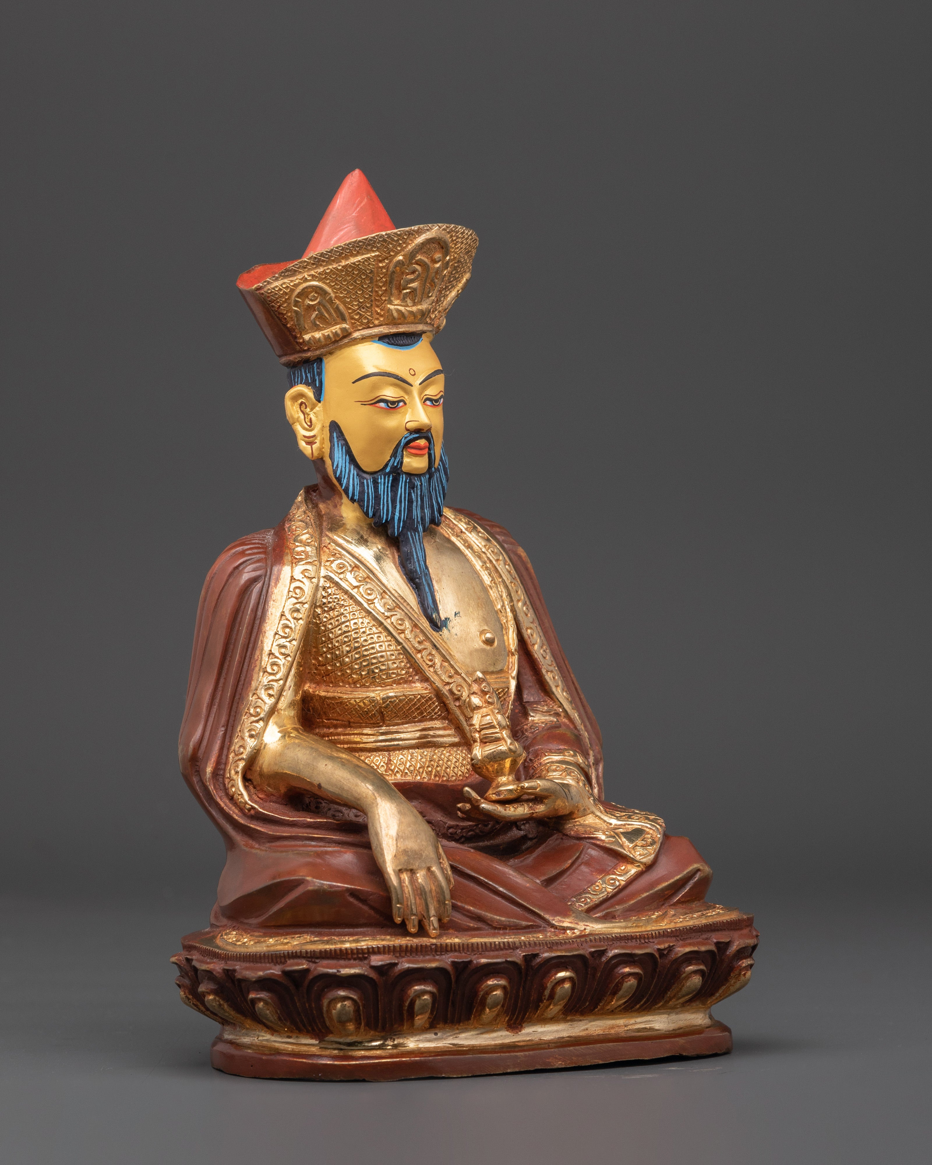 Zhabdrung Gold Plated Statue | Founder of the Drukpa Kagyu Lineage
