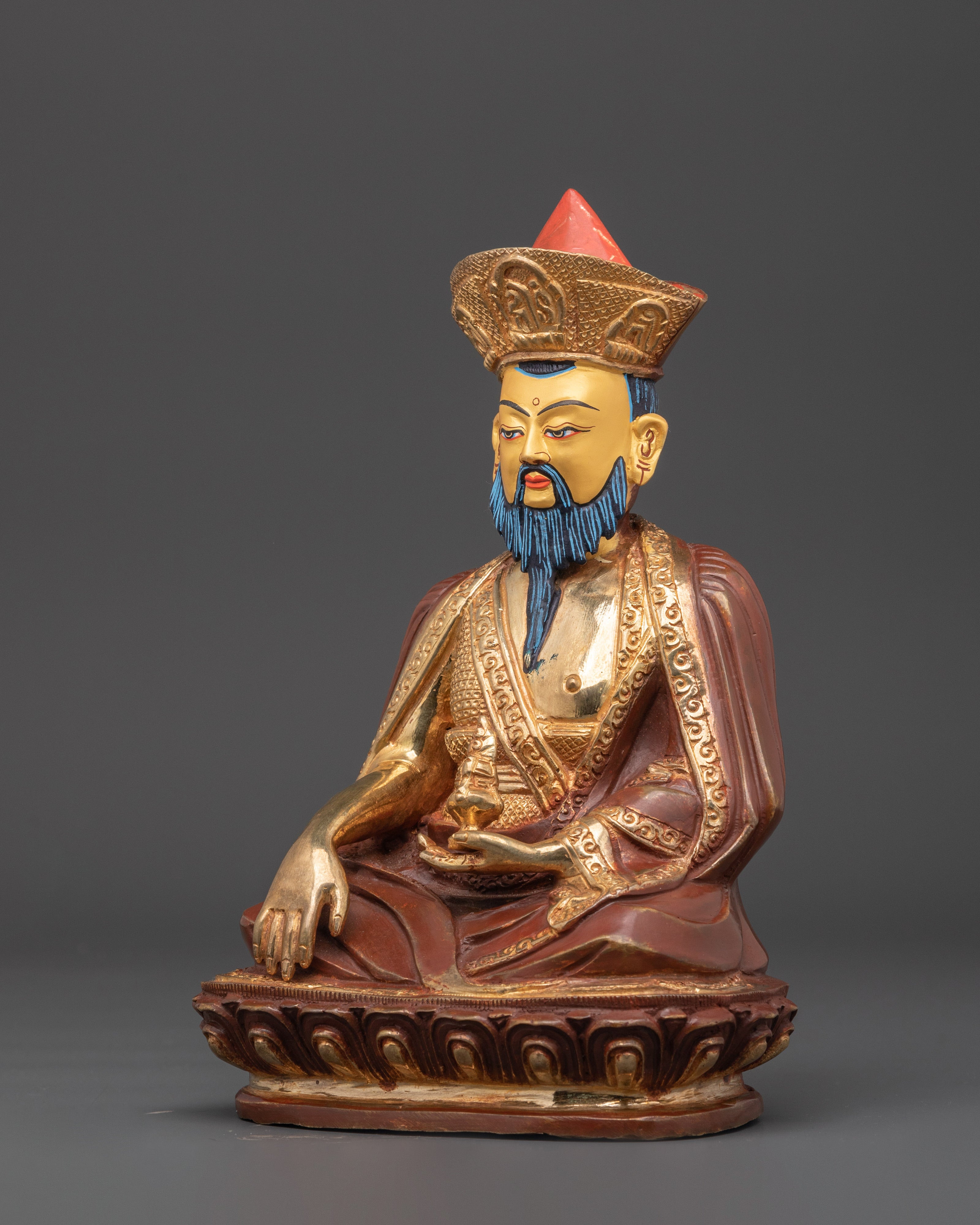 Zhabdrung Gold Plated Statue | Founder of the Drukpa Kagyu Lineage