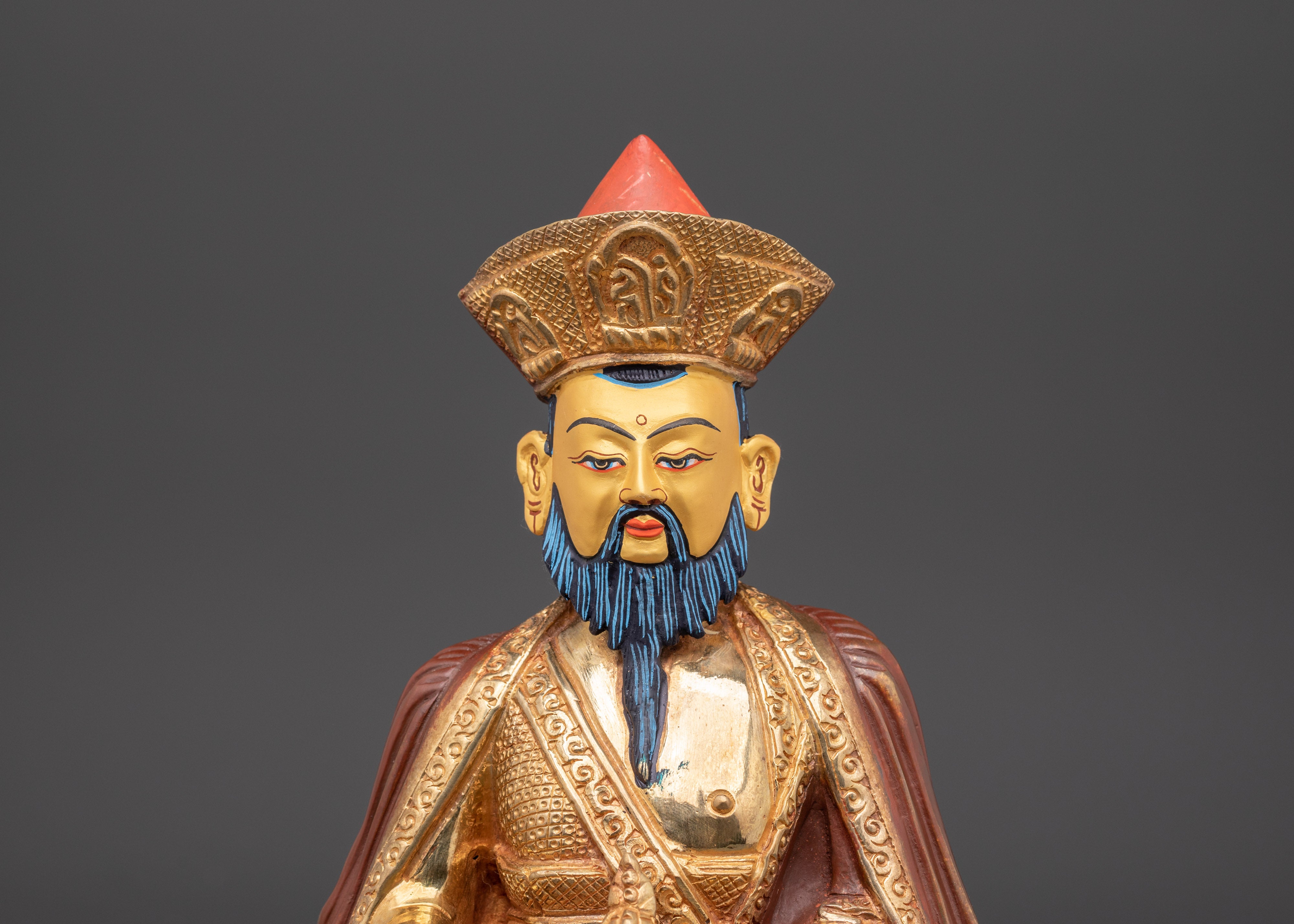 Zhabdrung Gold Plated Statue | Founder of the Drukpa Kagyu Lineage