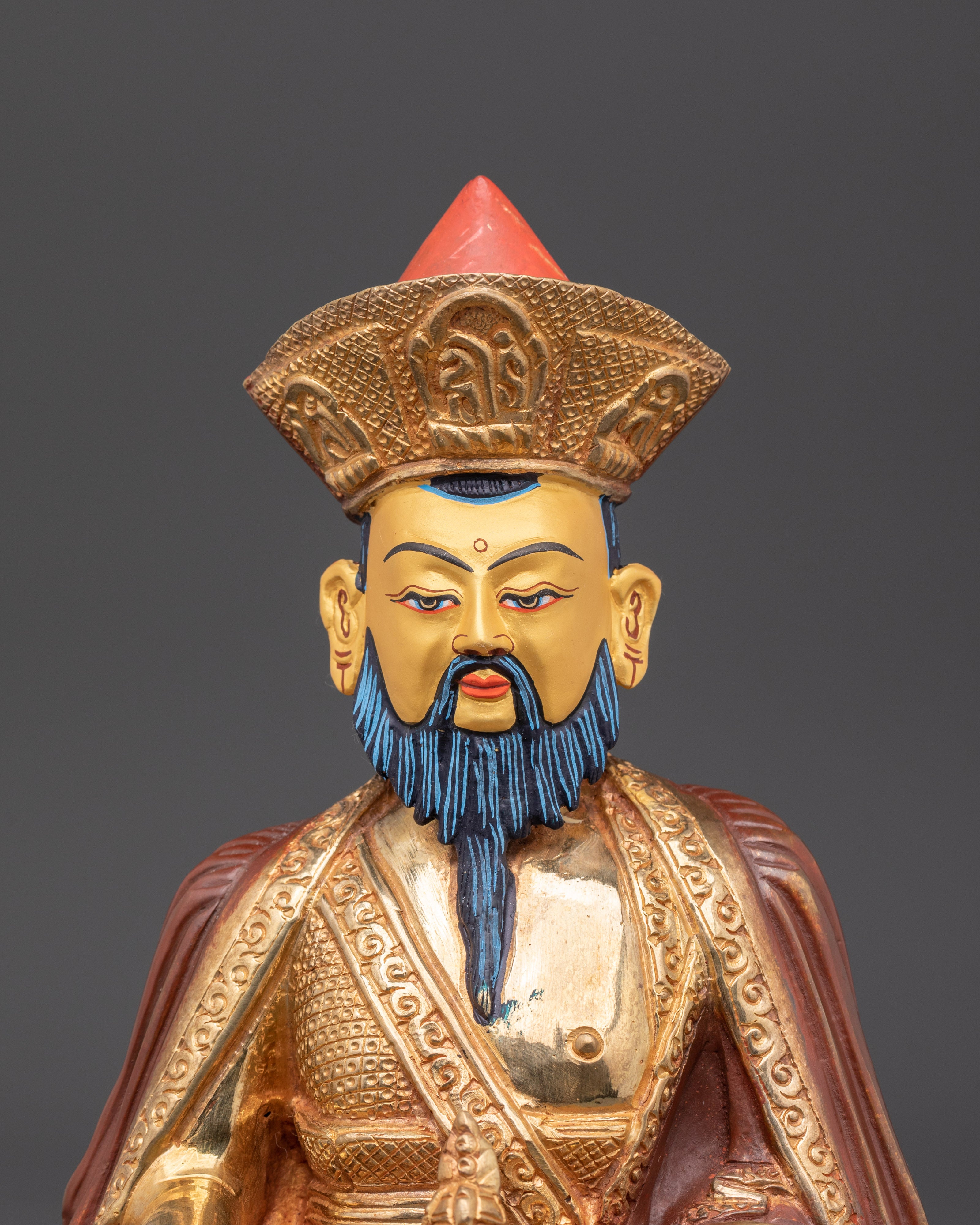Zhabdrung Gold Plated Statue | Founder of the Drukpa Kagyu Lineage
