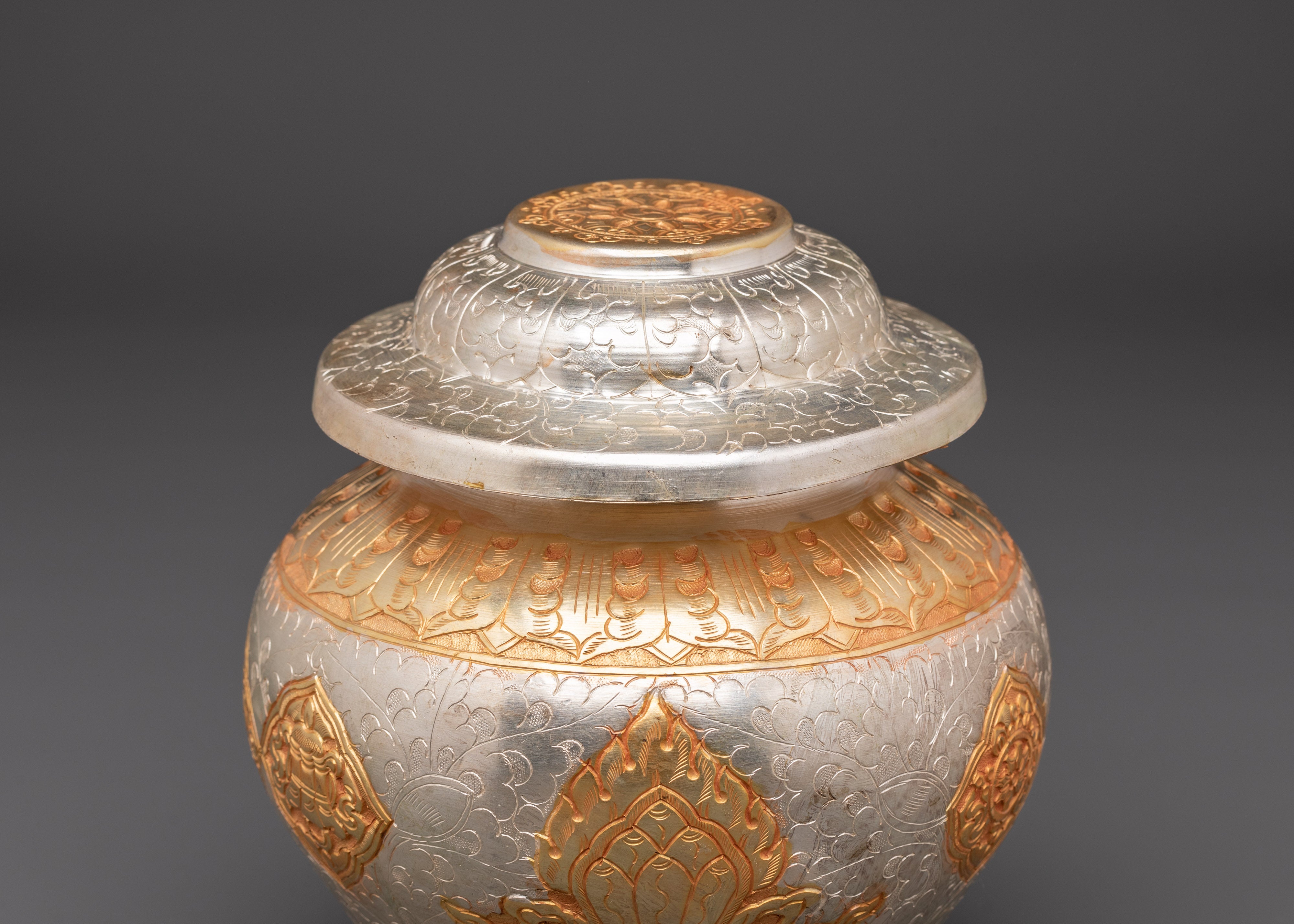 Tibetan Ritual Rice Offering Pot | Prosperity Blessing Jar