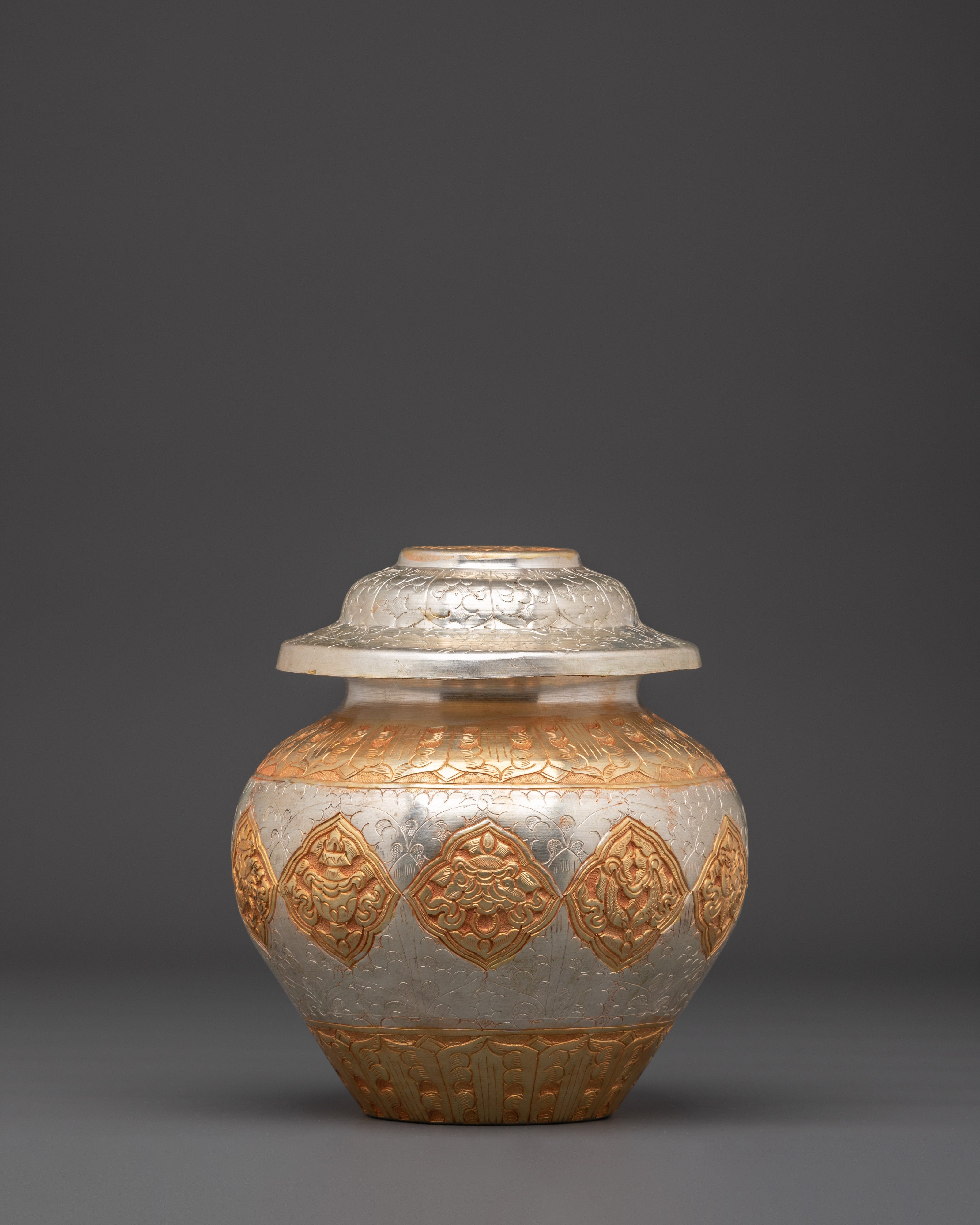 Tibetan Ritual Rice Offering Pot | Prosperity Blessing Jar