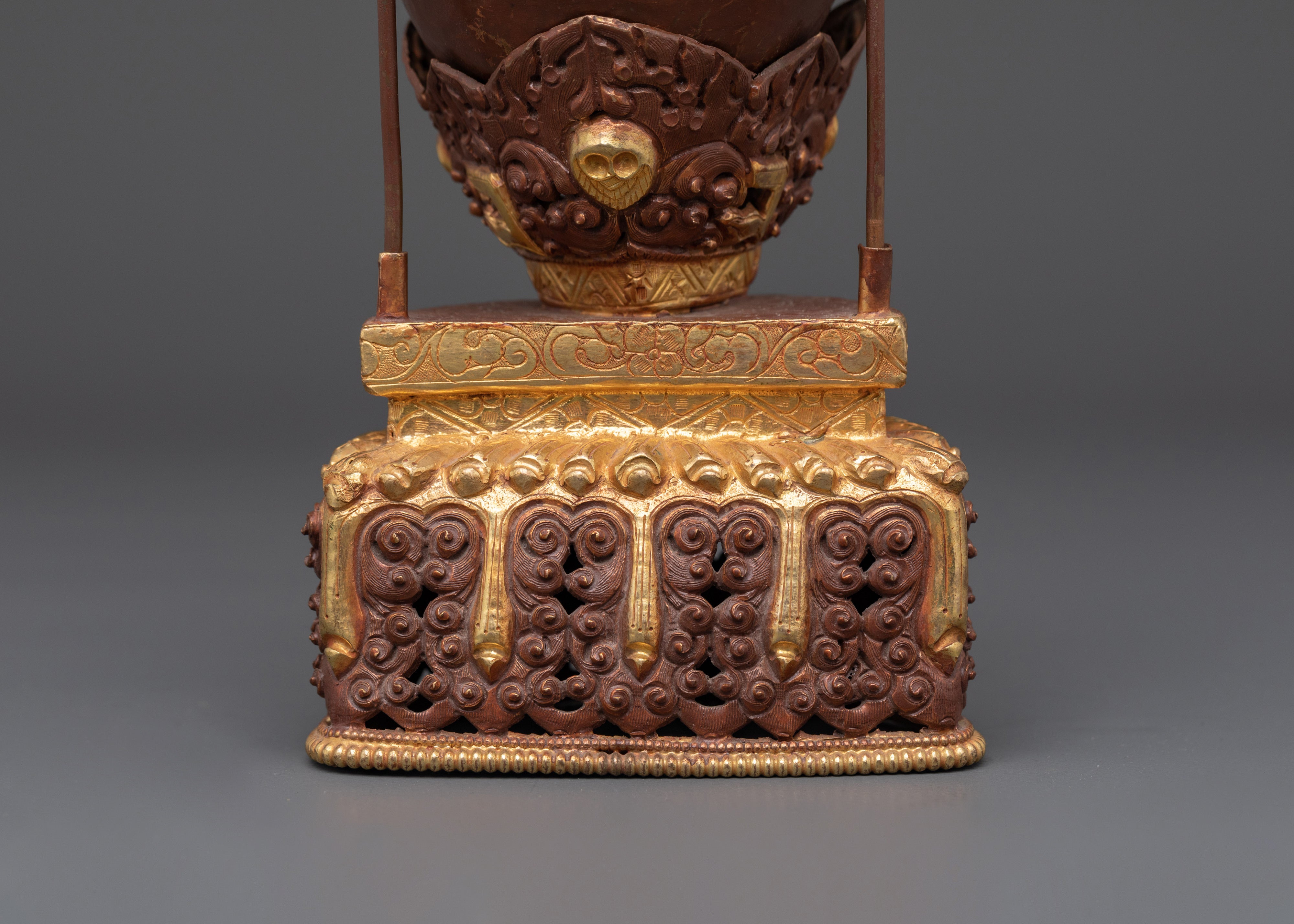 Handcrafted Tibetan Kapala Skull Cup | Buddhist Ritual Offering Vessel