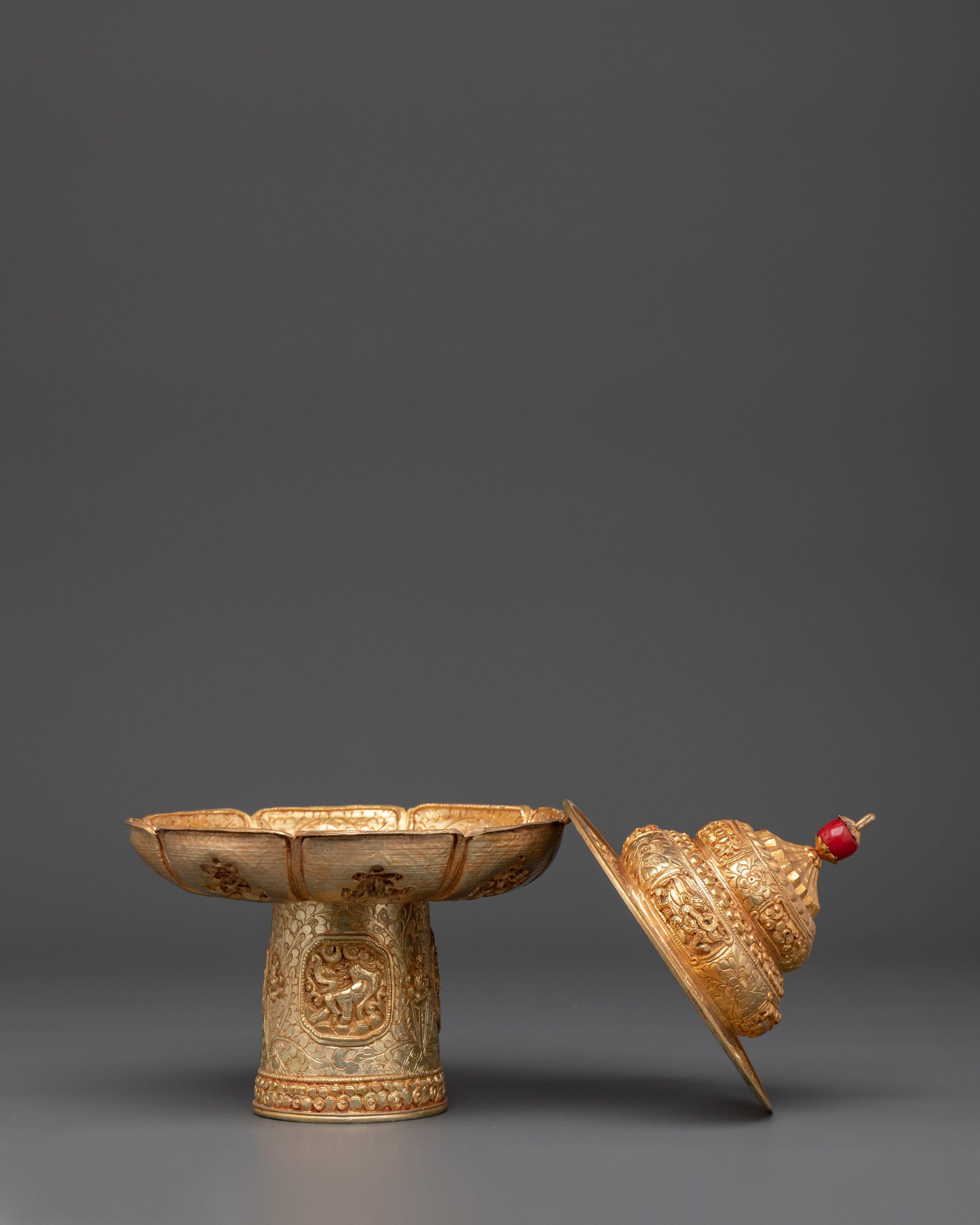 Handcrafted Gold Plated Tea Cup | Buddhist Tea Cup