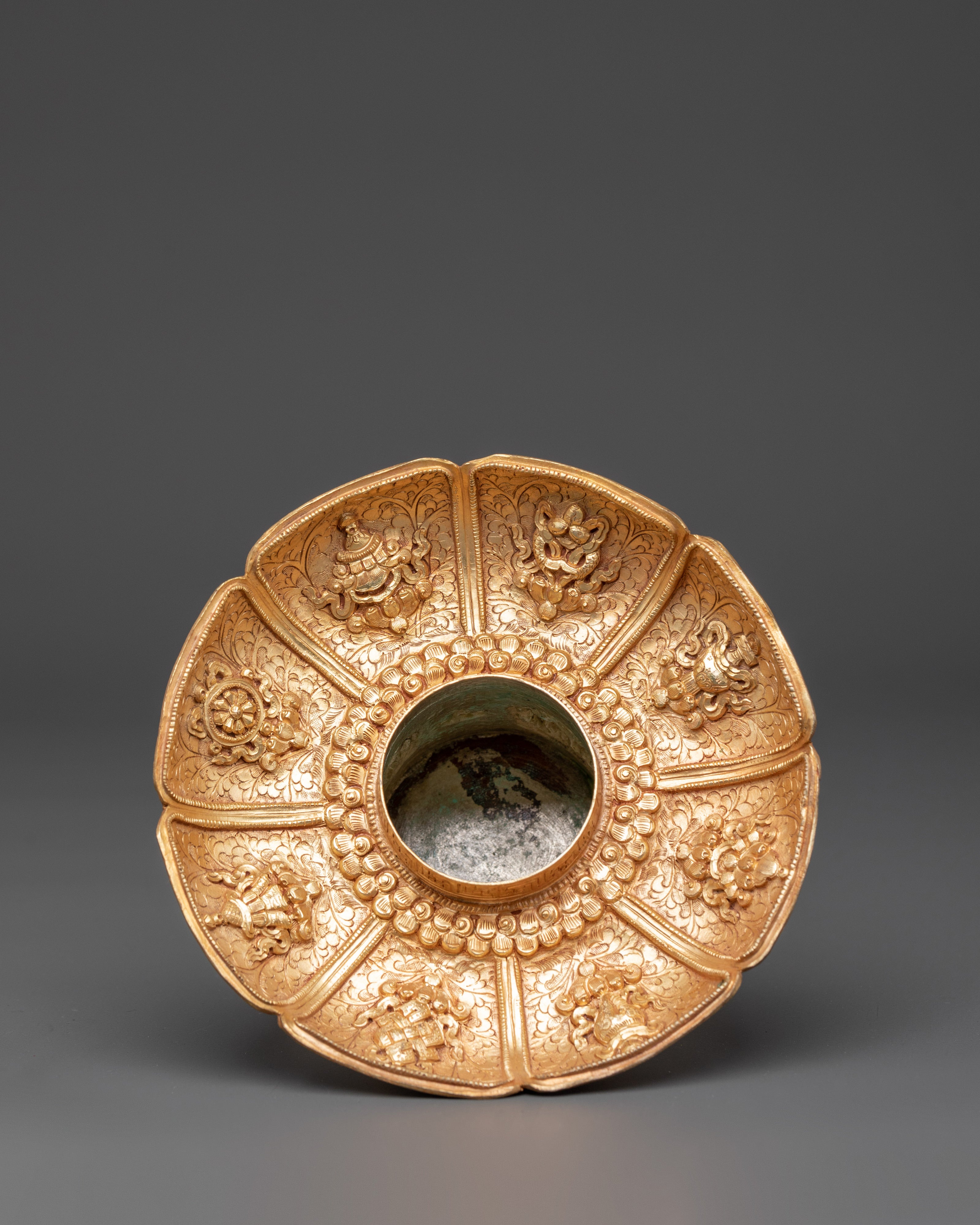 Handcrafted Gold Plated Tea Cup | Buddhist Tea Cup