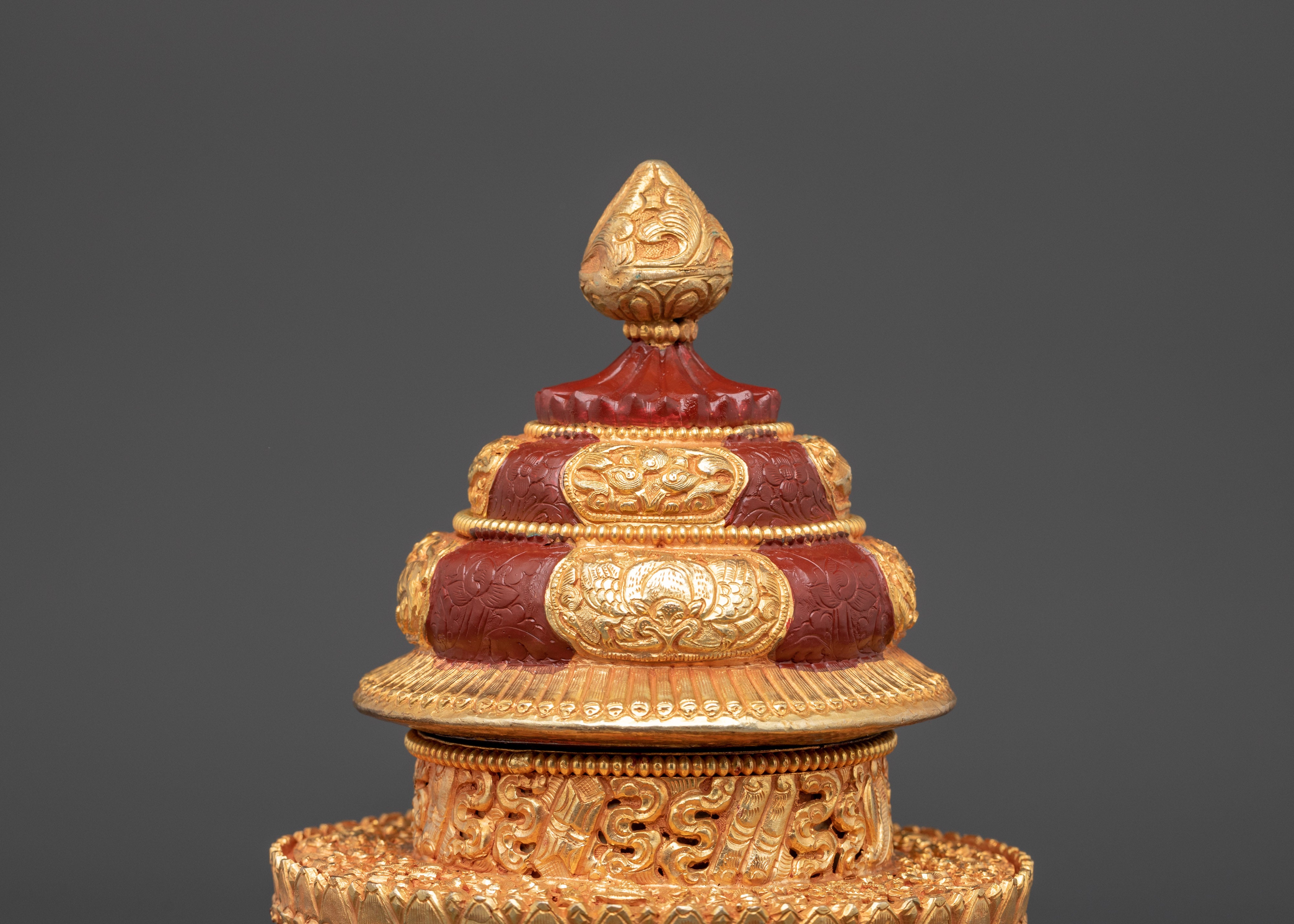 Handmade Tibetan Rice Offering Pot | Buddhist Ritual Vessel