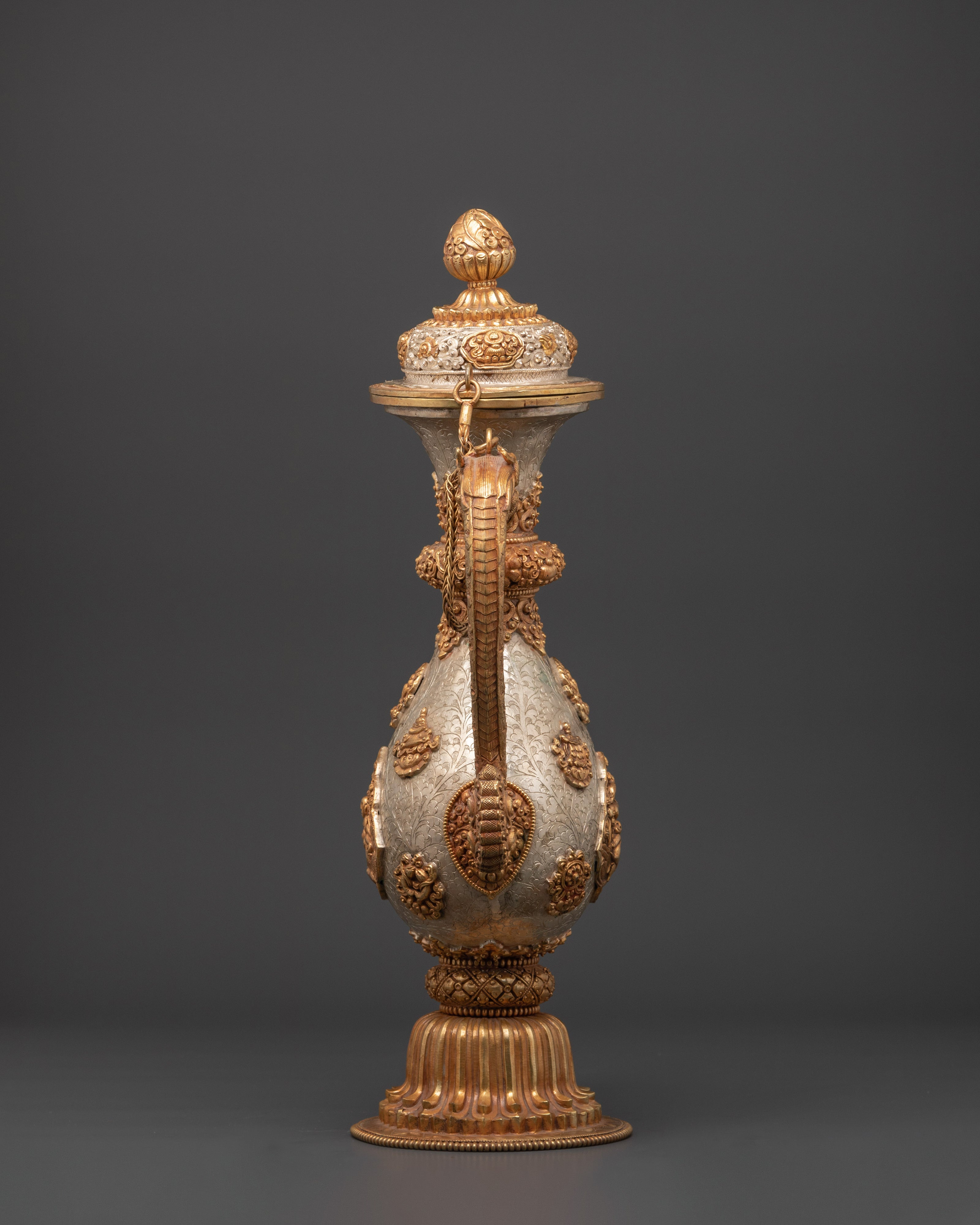 Handcrafted Tibetan Bhumba Vase | Buddhist Ritual Water Vessel