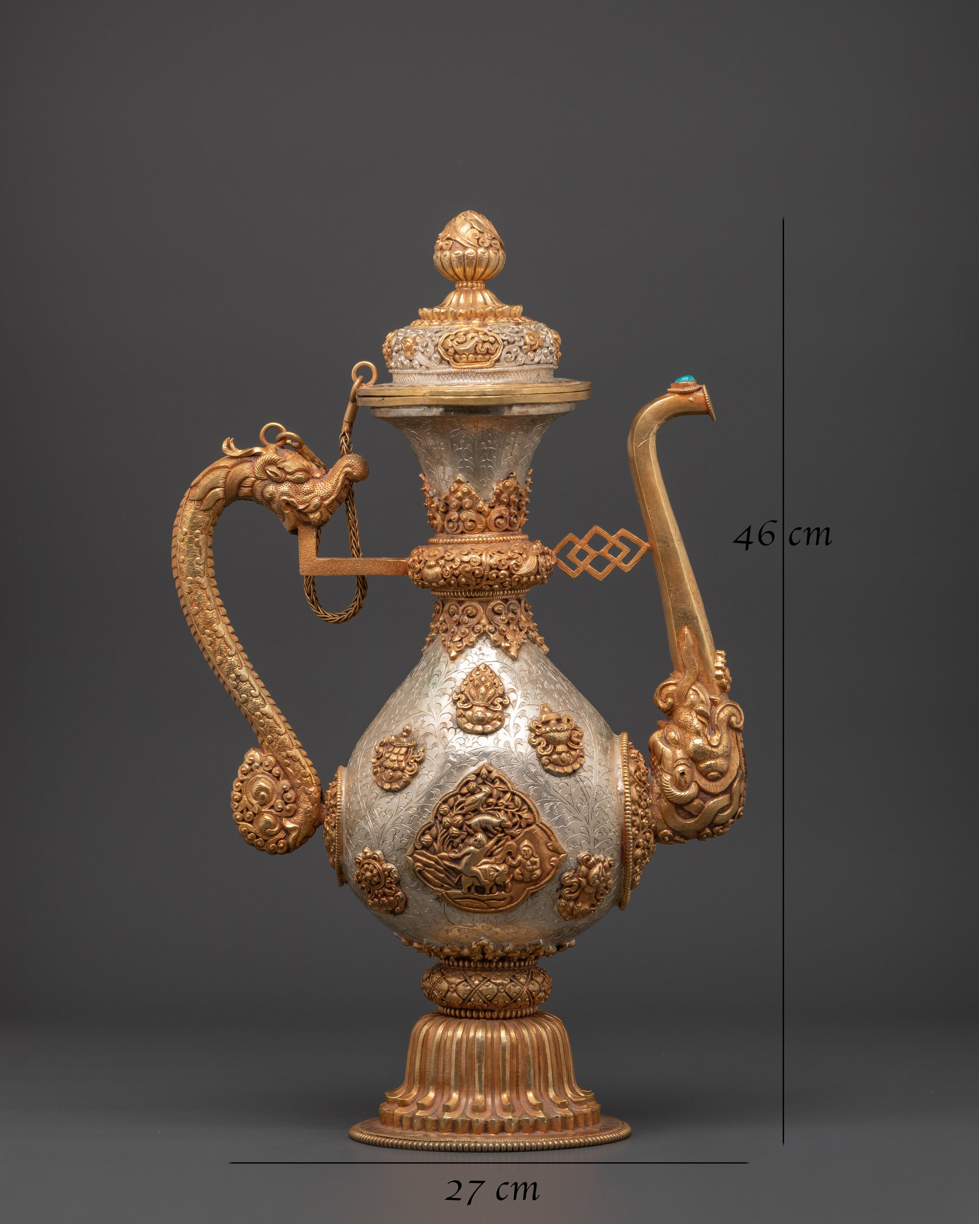Handcrafted Tibetan Bhumba Vase | Buddhist Ritual Water Vessel