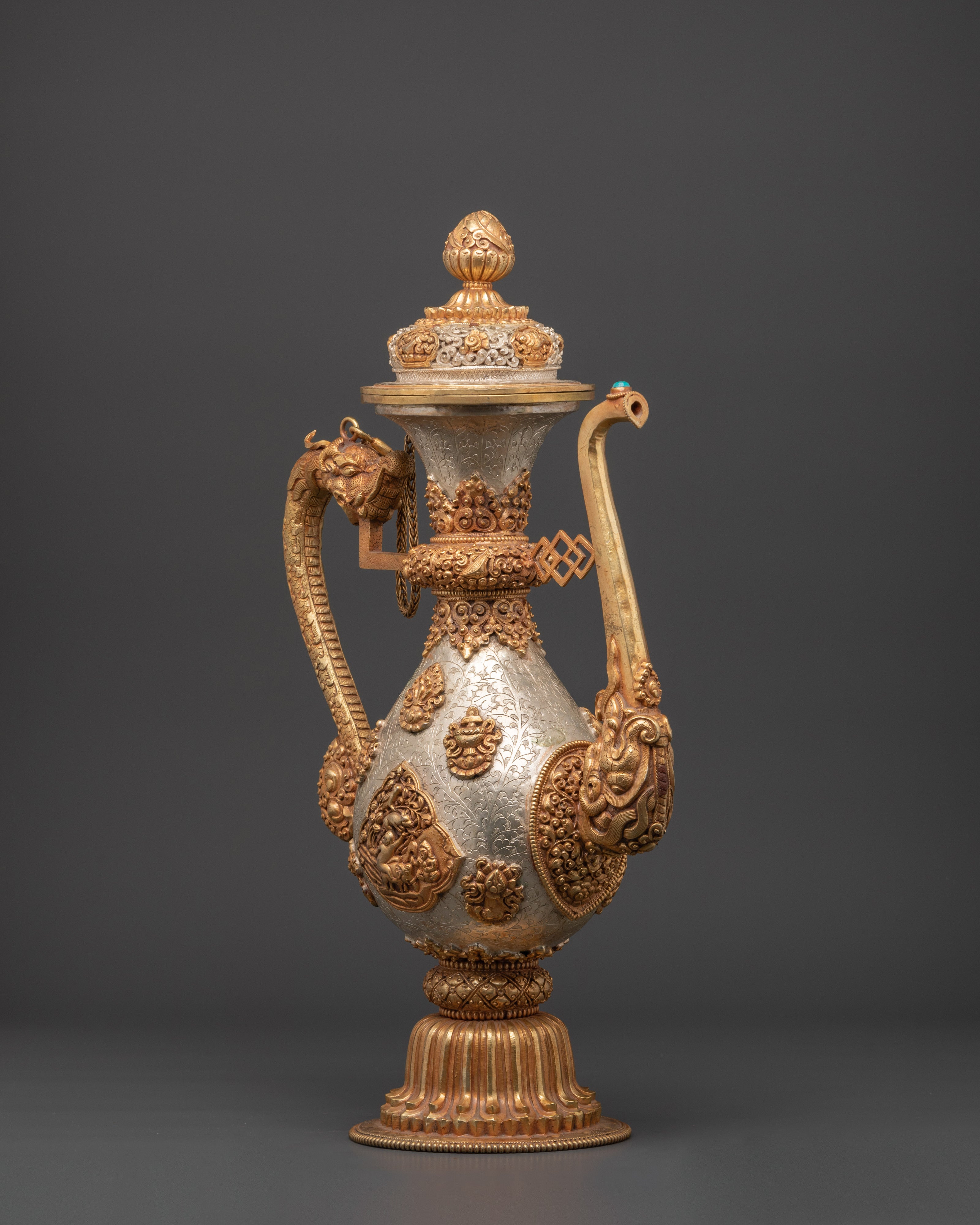Handcrafted Tibetan Bhumba Vase | Buddhist Ritual Water Vessel