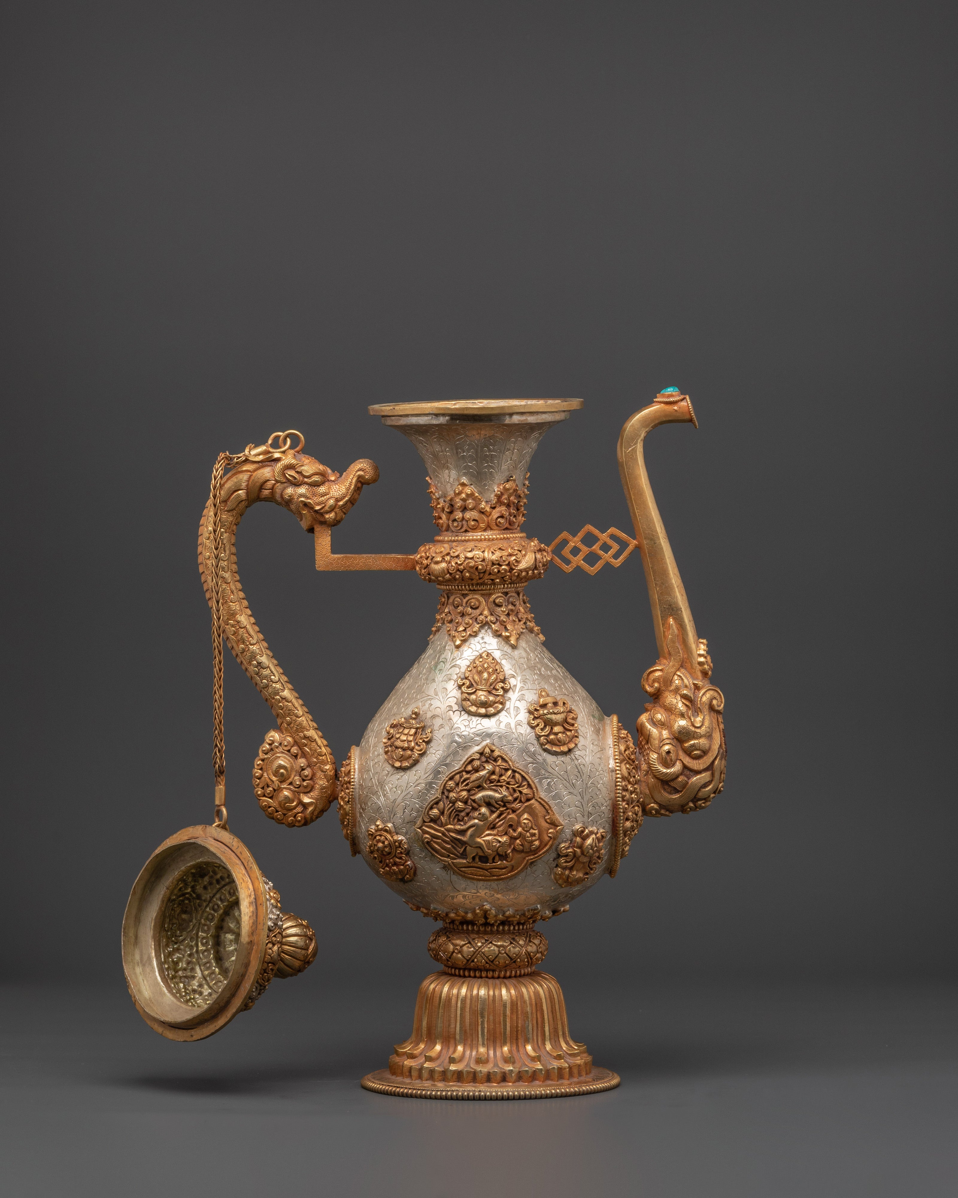 Handcrafted Tibetan Bhumba Vase | Buddhist Ritual Water Vessel