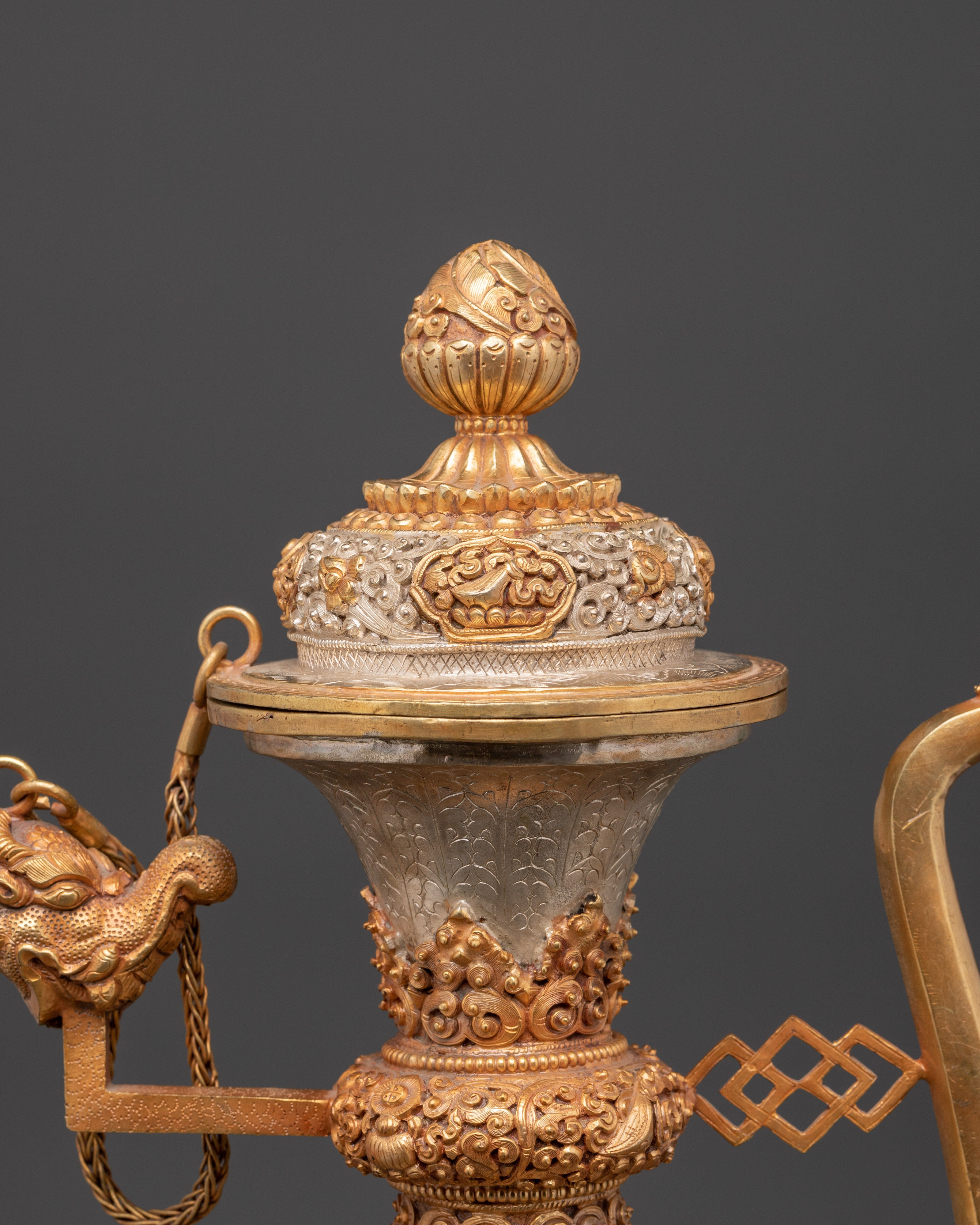 Handcrafted Tibetan Bhumba Vase | Buddhist Ritual Water Vessel