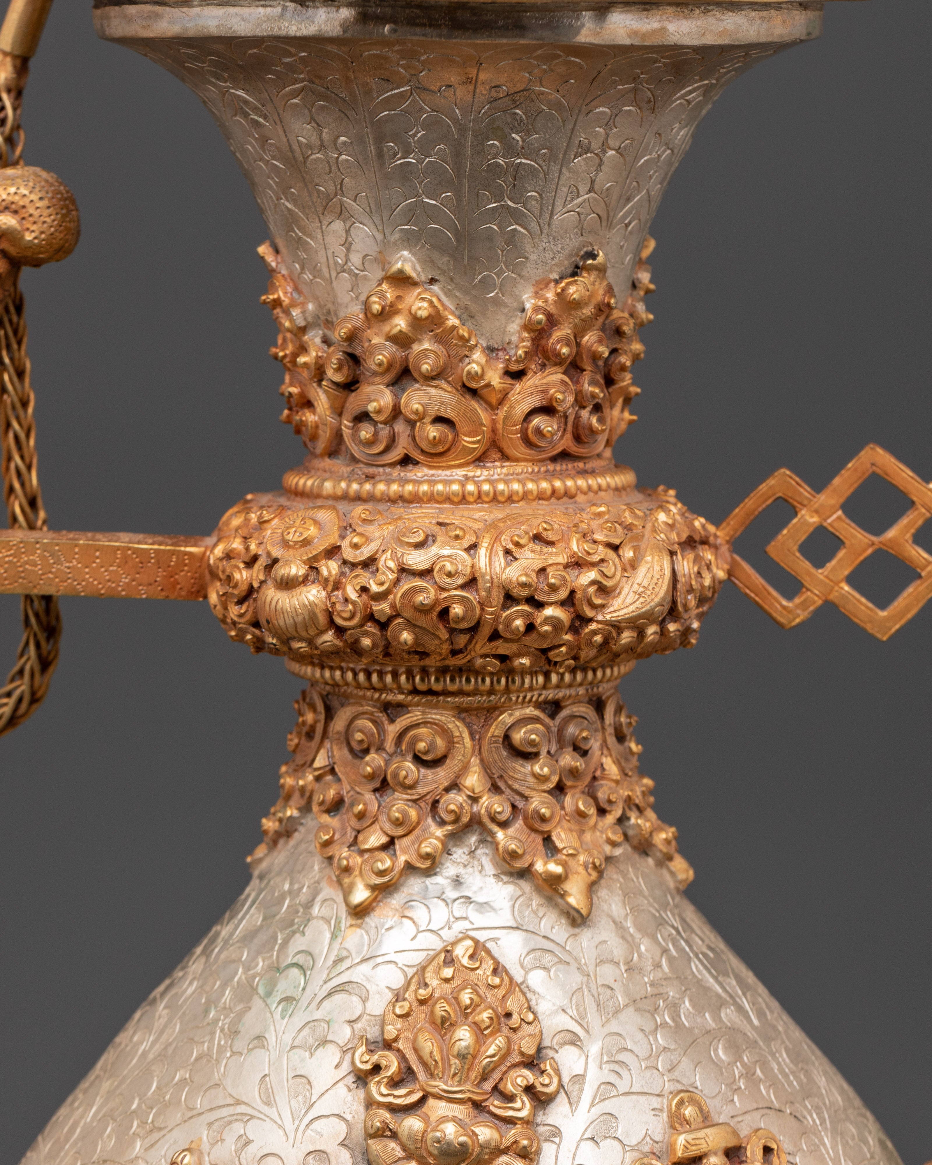 Handcrafted Tibetan Bhumba Vase | Buddhist Ritual Water Vessel
