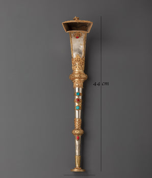 Handcrafted Gold-Plated Kangling | Tibetan Buddhist  Kangling