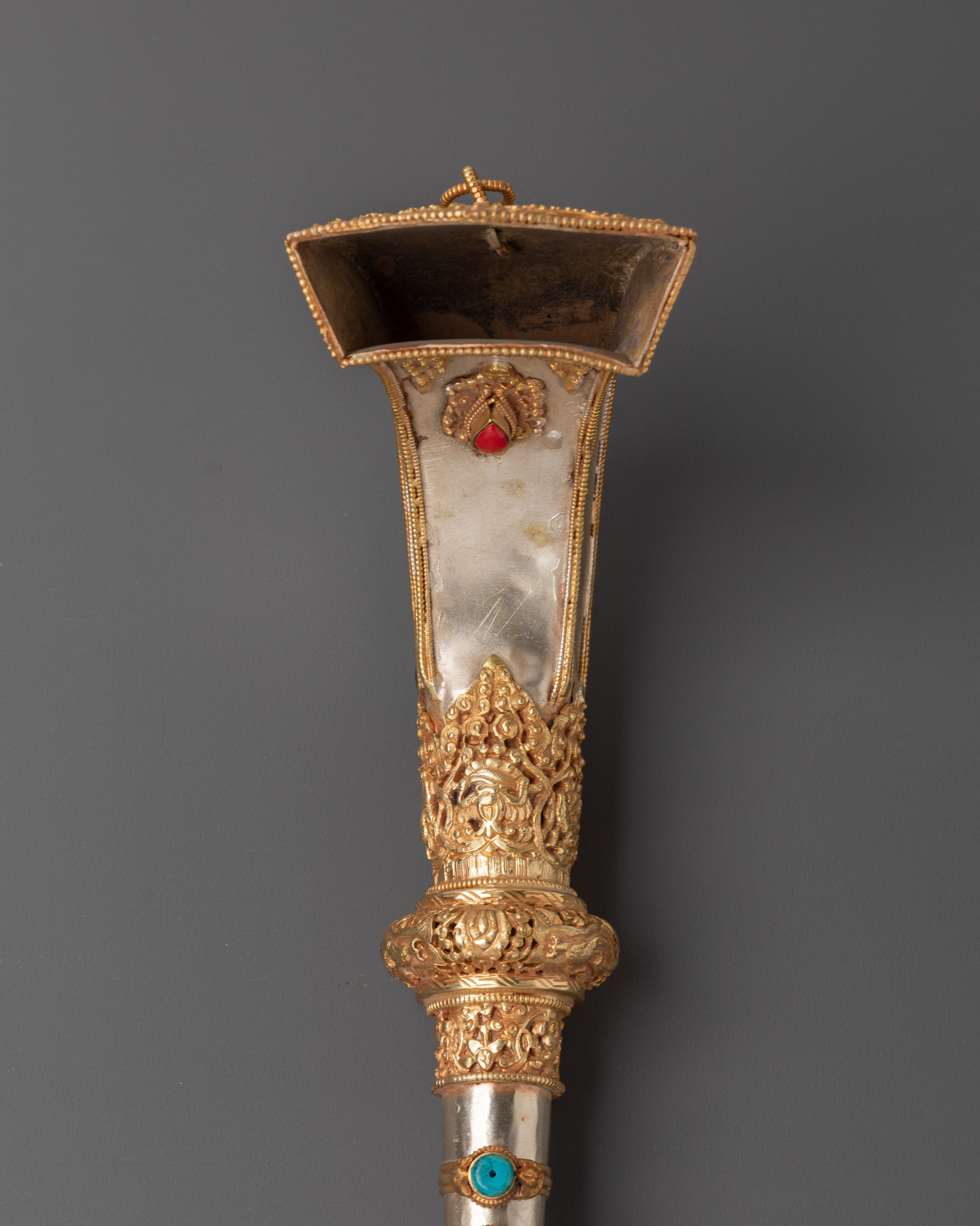 Handcrafted Gold-Plated Kangling | Tibetan Buddhist  Kangling