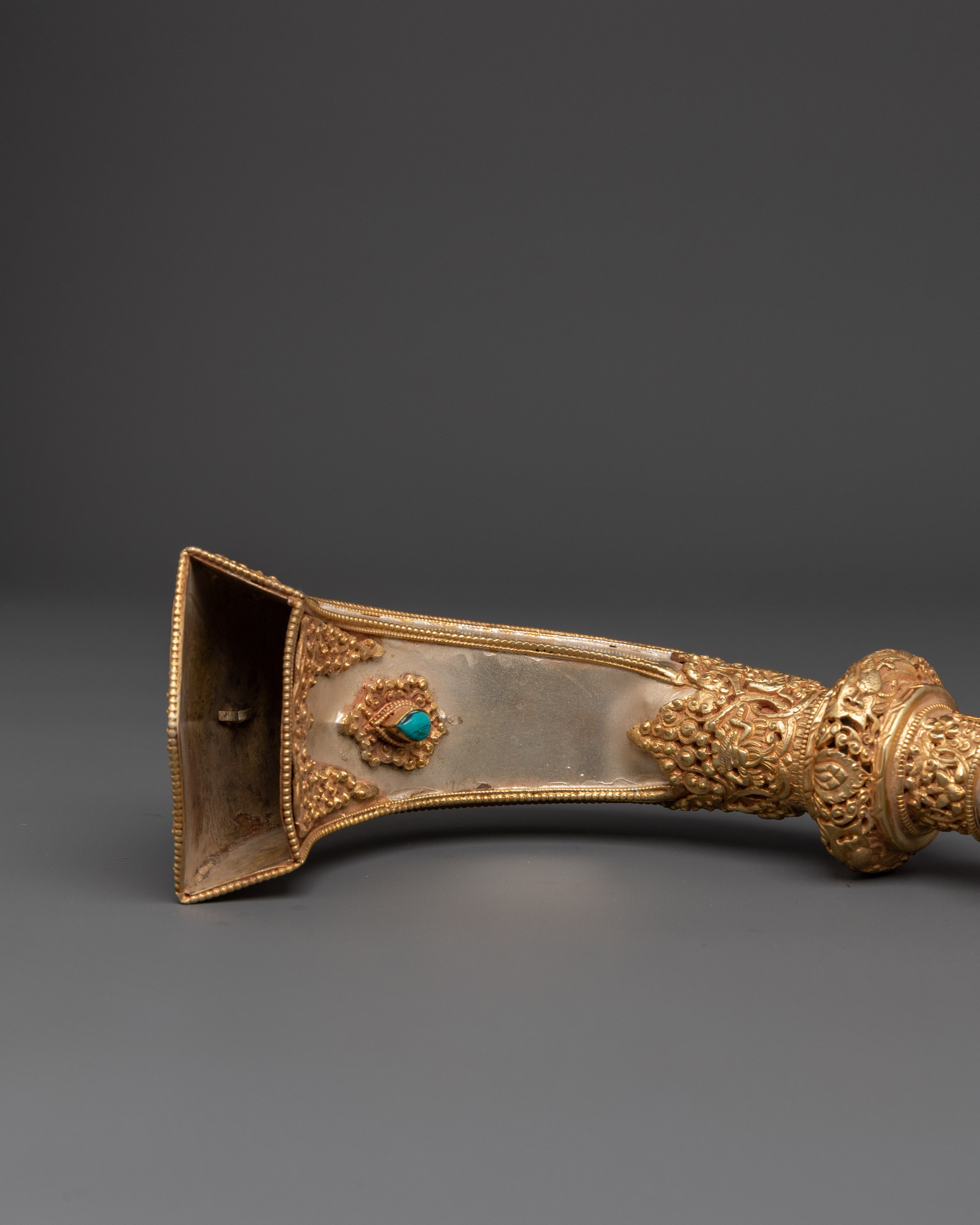Handcrafted Gold-Plated Kangling | Tibetan Buddhist  Kangling