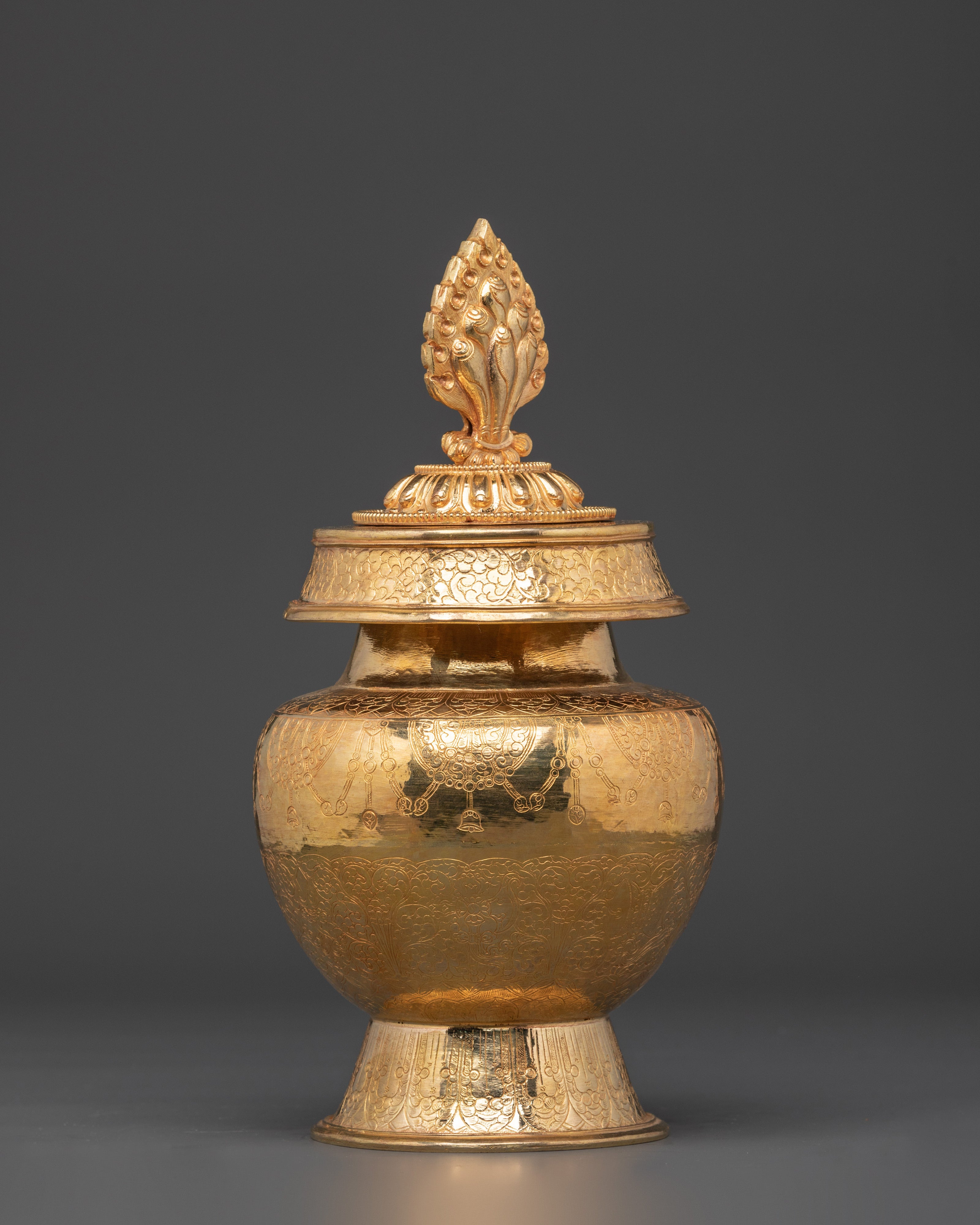 Handcrafted Copper Dhupur Rice Pot | Buddhist Ritual Pot