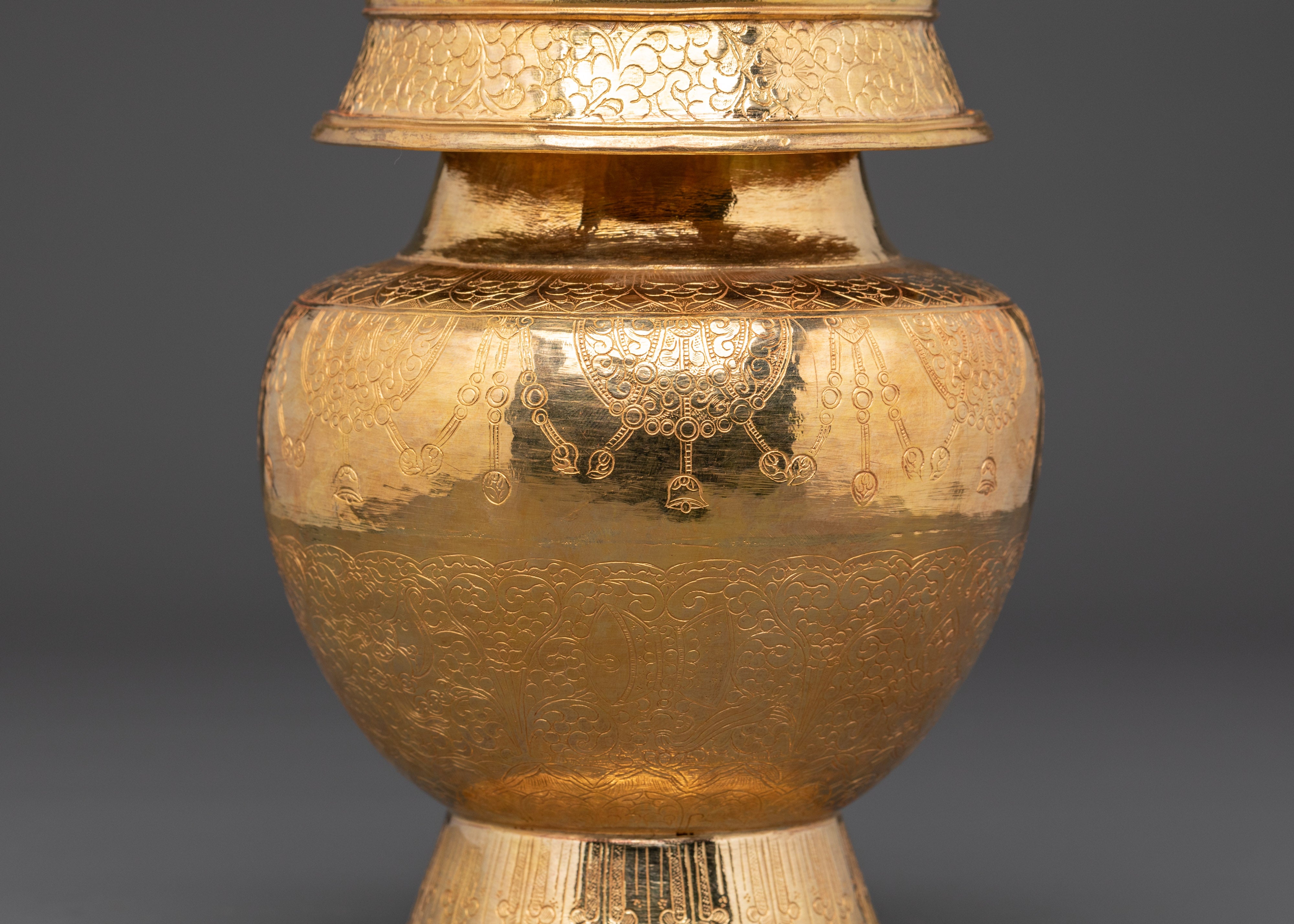 Handcrafted Copper Dhupur Rice Pot | Buddhist Ritual Pot