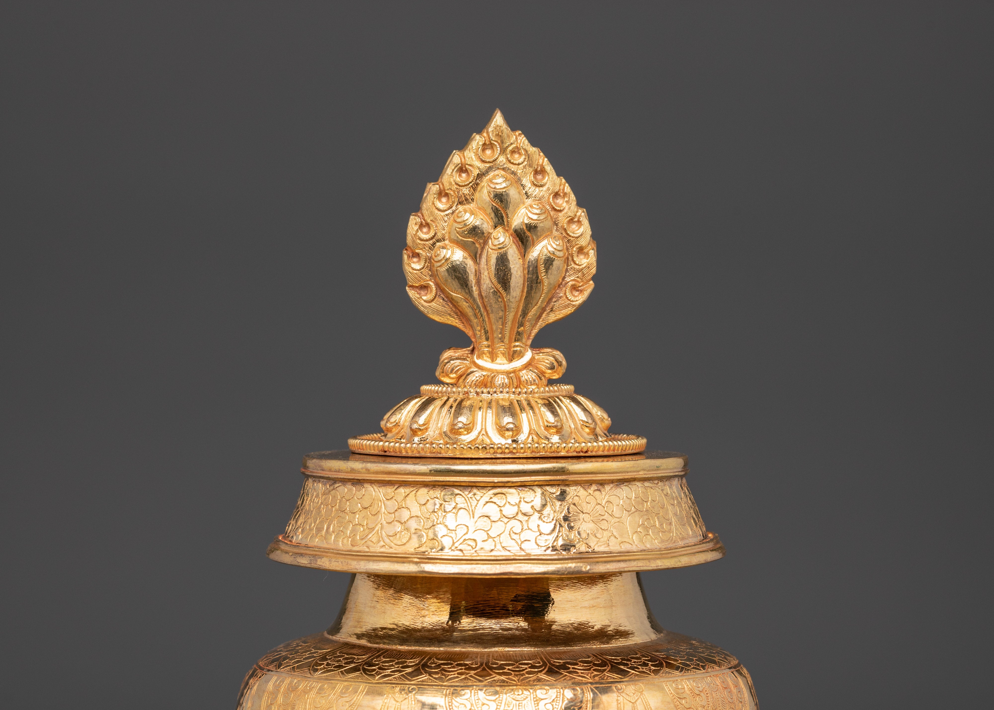 Handcrafted Copper Dhupur Rice Pot | Buddhist Ritual Pot