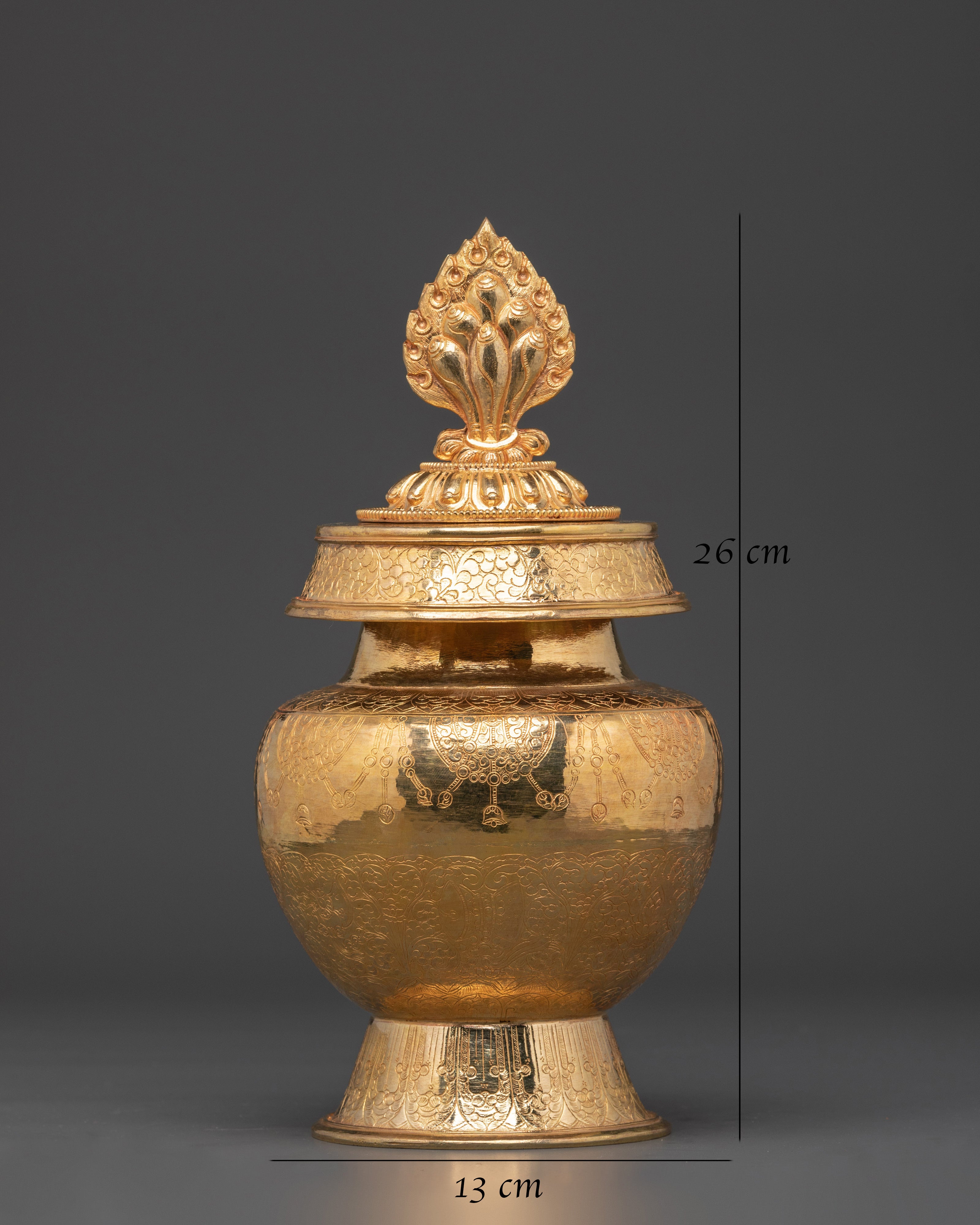Handcrafted Copper Dhupur Rice Pot | Buddhist Ritual Pot