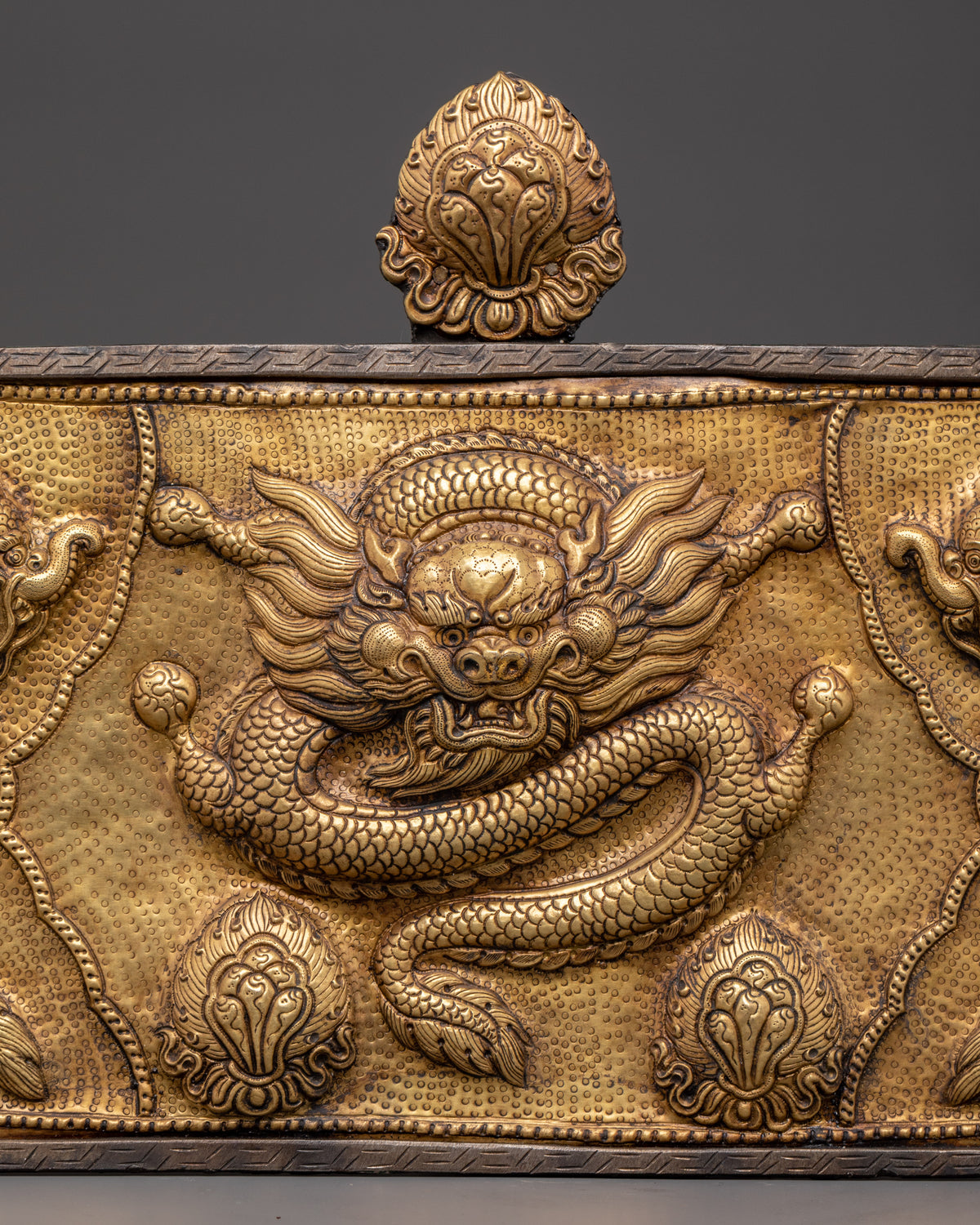 Buddhist Brass Wall Hanging | Spiritual Ritual Shrine Decor
