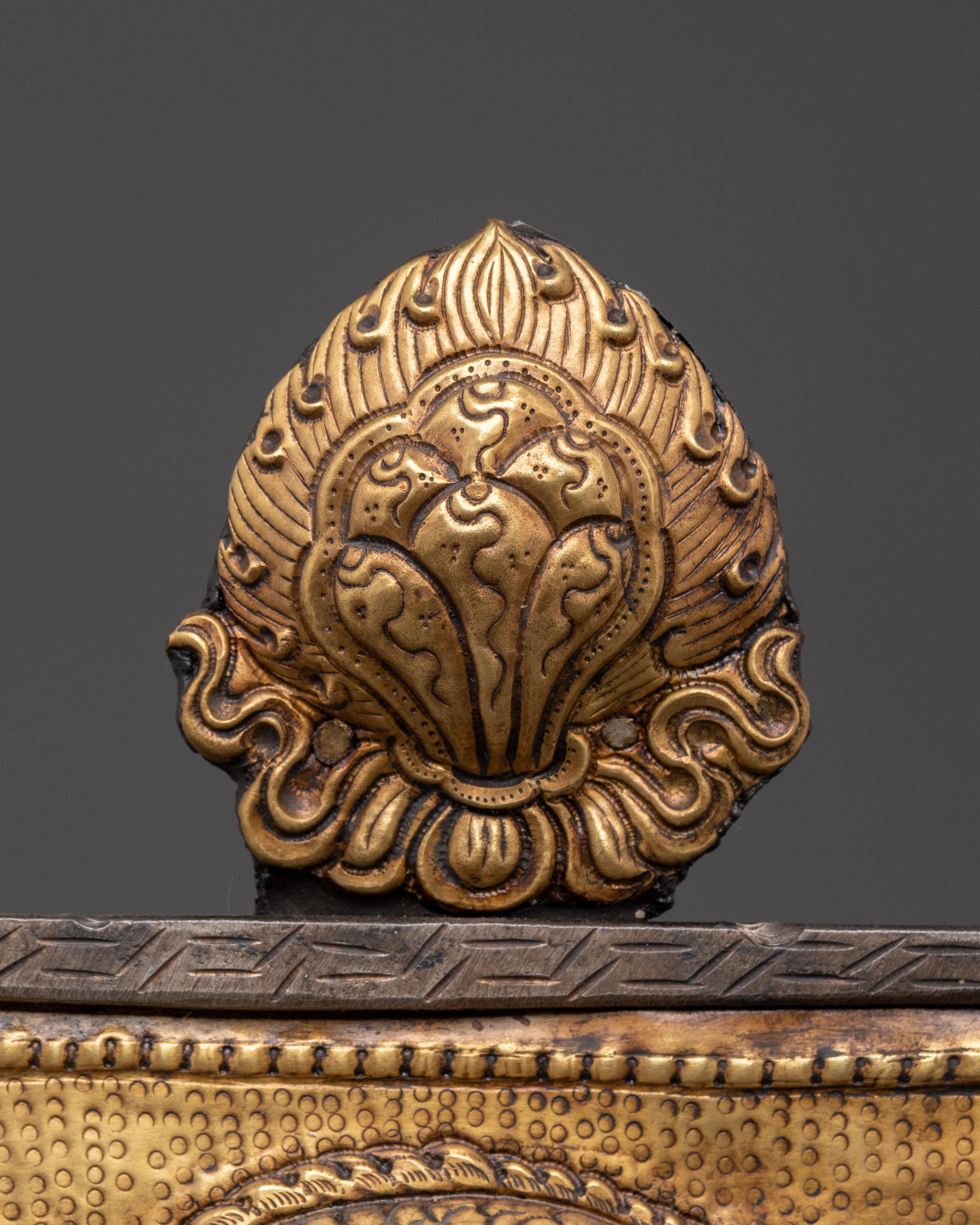 Buddhist Brass Wall Hanging | Spiritual Ritual Shrine Decor