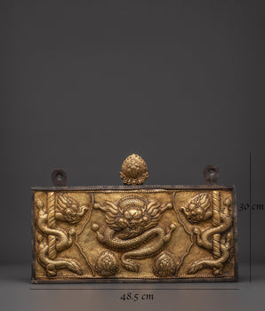 Buddhist Brass Wall Hanging | Spiritual Ritual Shrine Decor