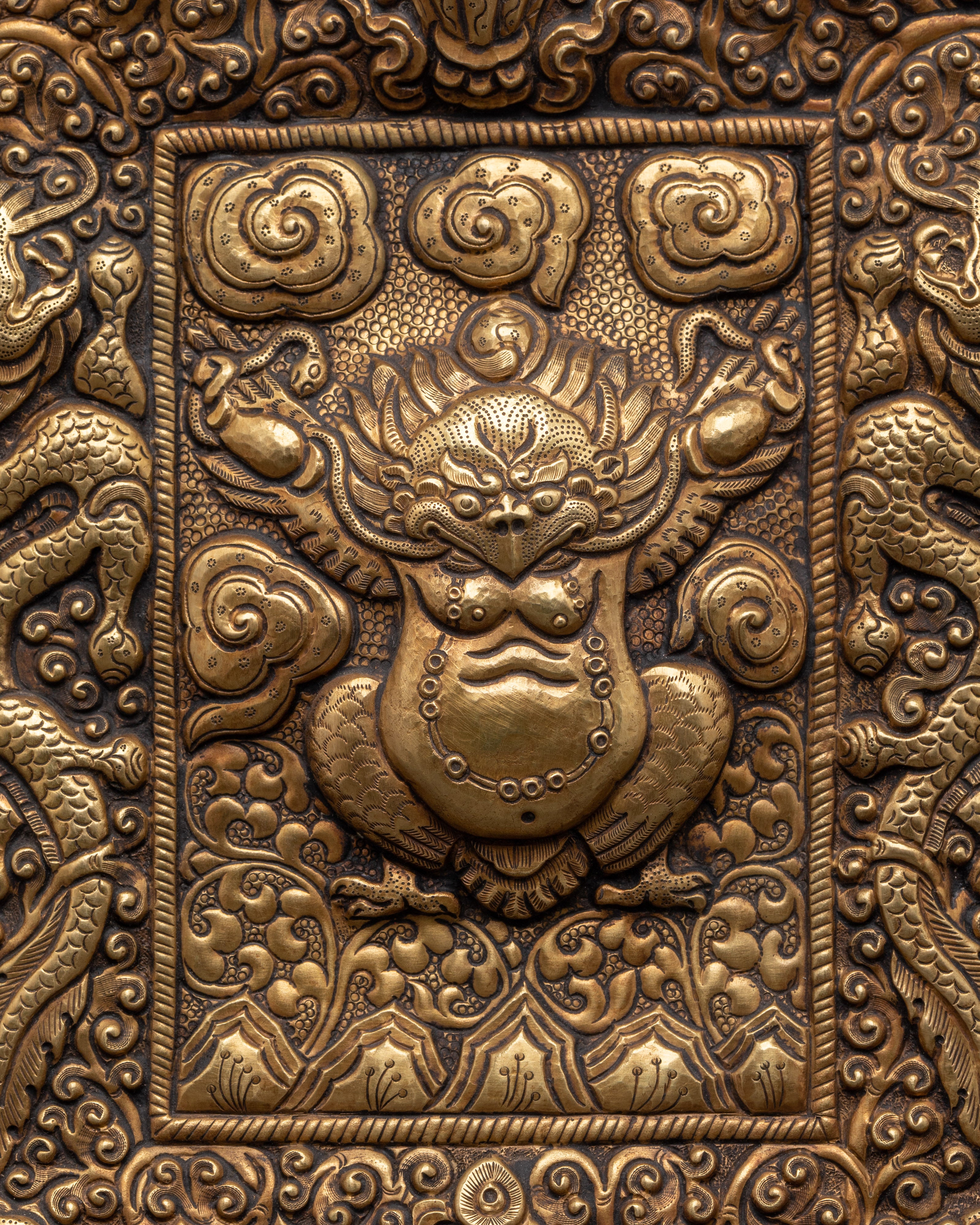 Tibetan Prayer Wall Hanging | Garuda Decor for Meditation