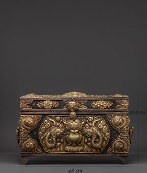 Buddhist Meditation Treasure Box | Spiritual Altar Storage Chest for Rituals & Offerings