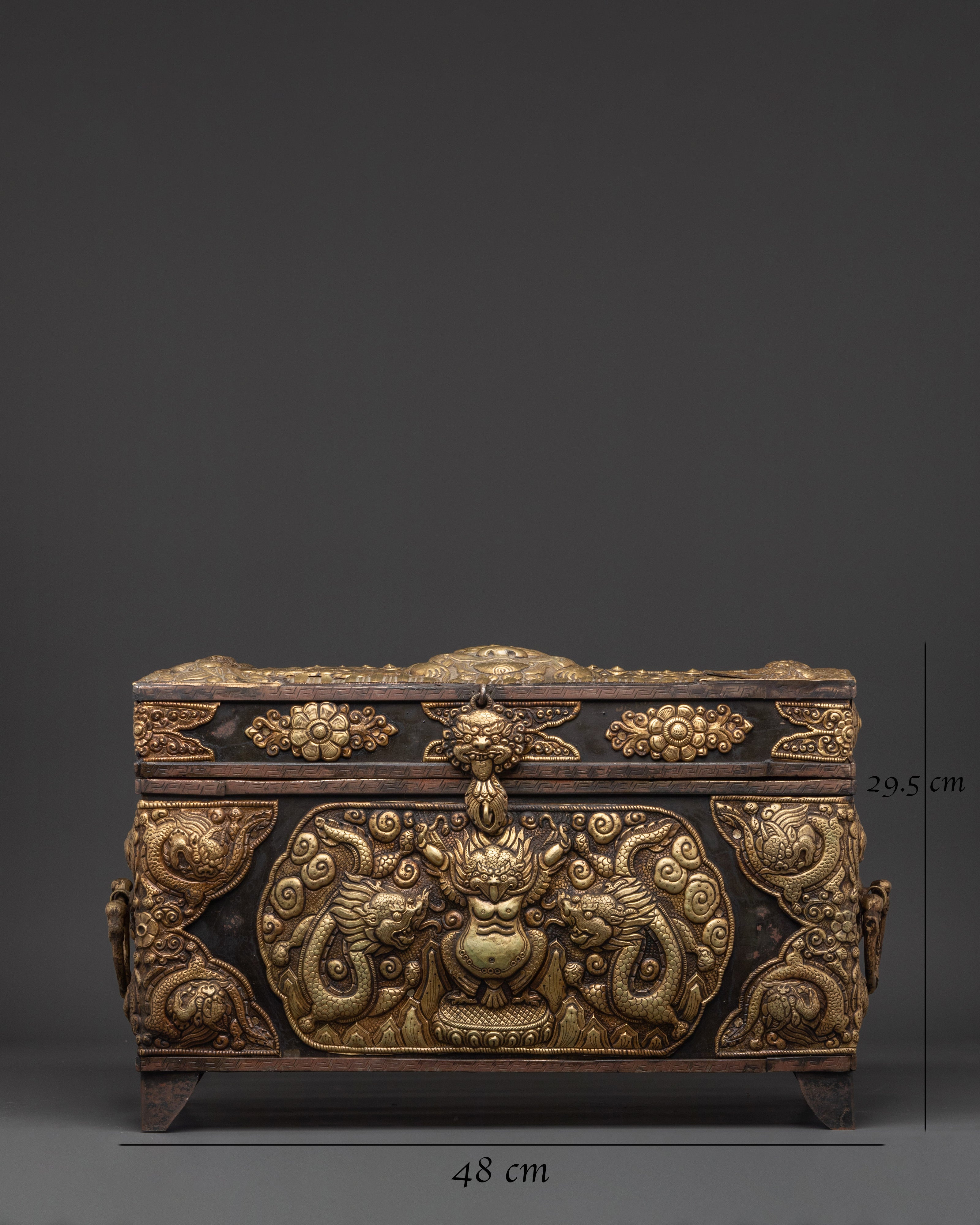 Buddhist Meditation Treasure Box | Spiritual Altar Storage Chest for Rituals & Offerings