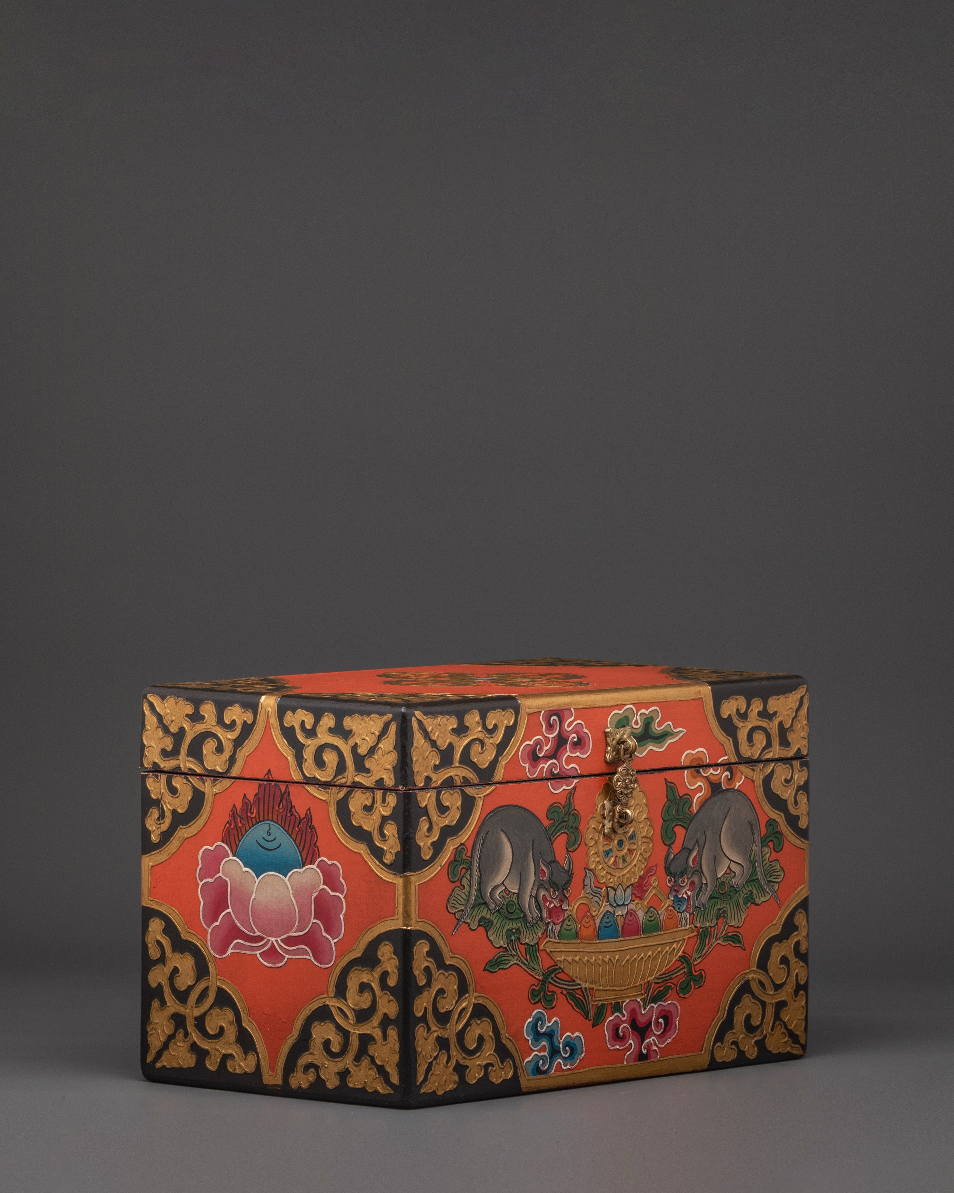 Handmade Wooden Acrylic Box | Sacred Buddhist Chest