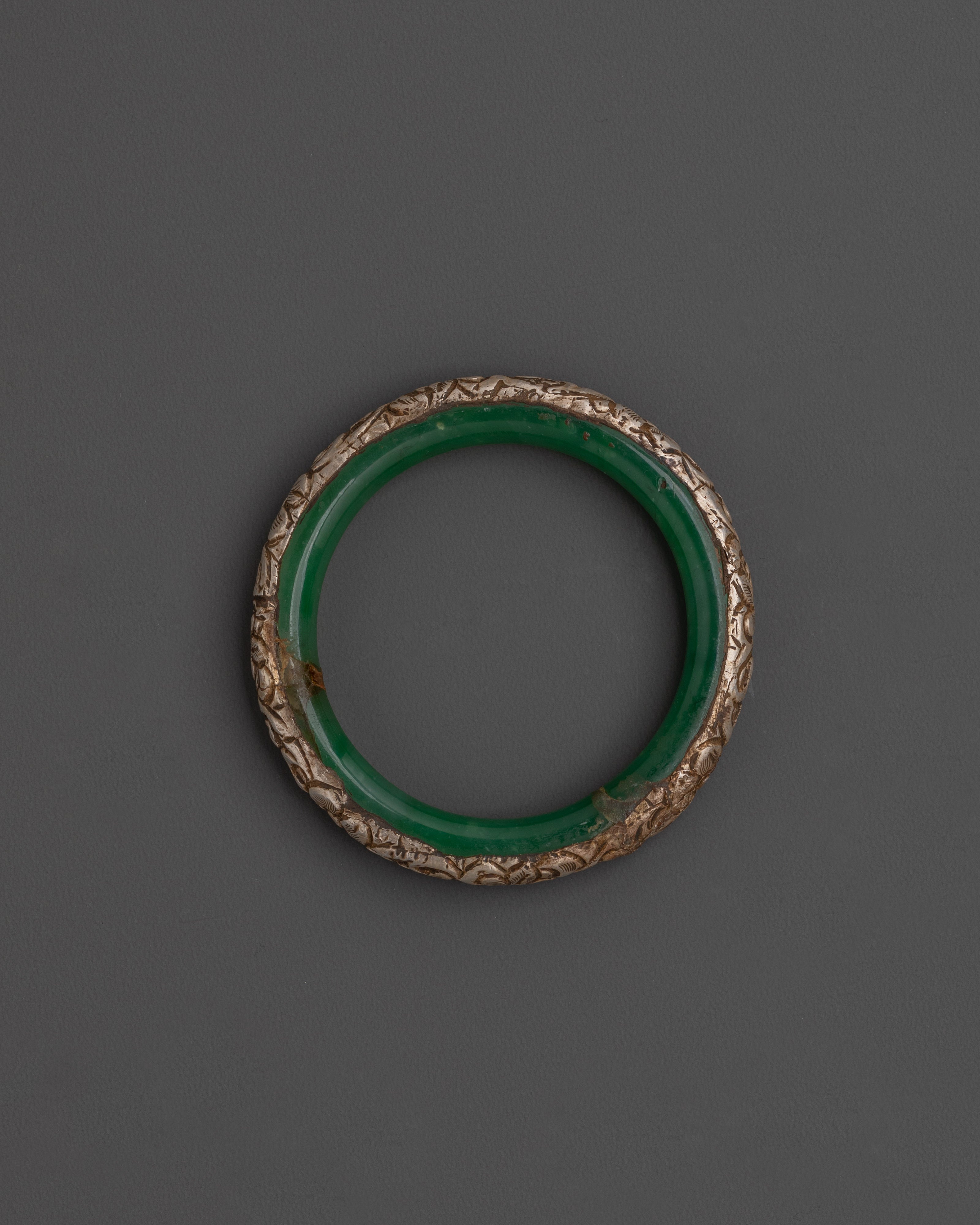 Silver-Plated Bangle | Buddhist Hand Jewelry