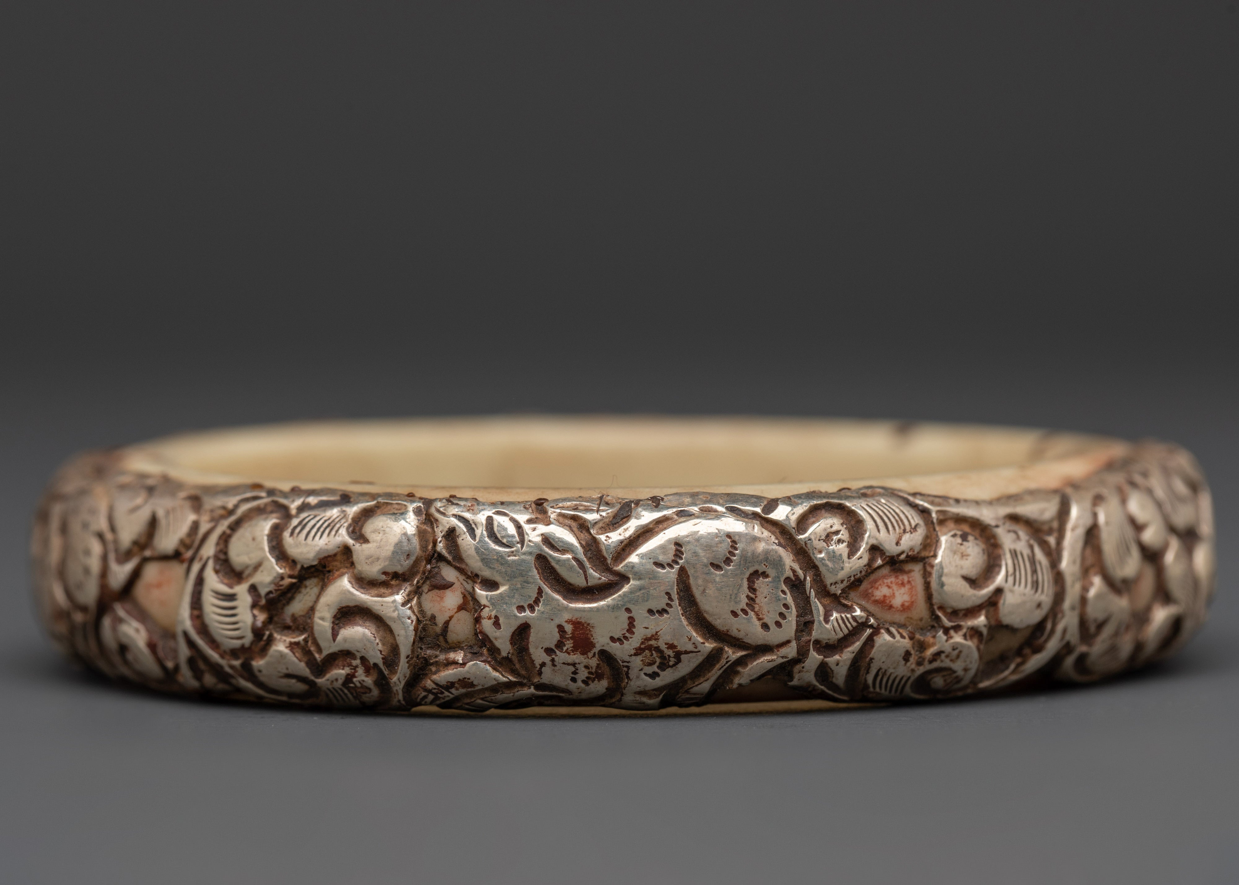 Silver and Resin Bracelet | Silver-Plated Bangle for Everyday Wear