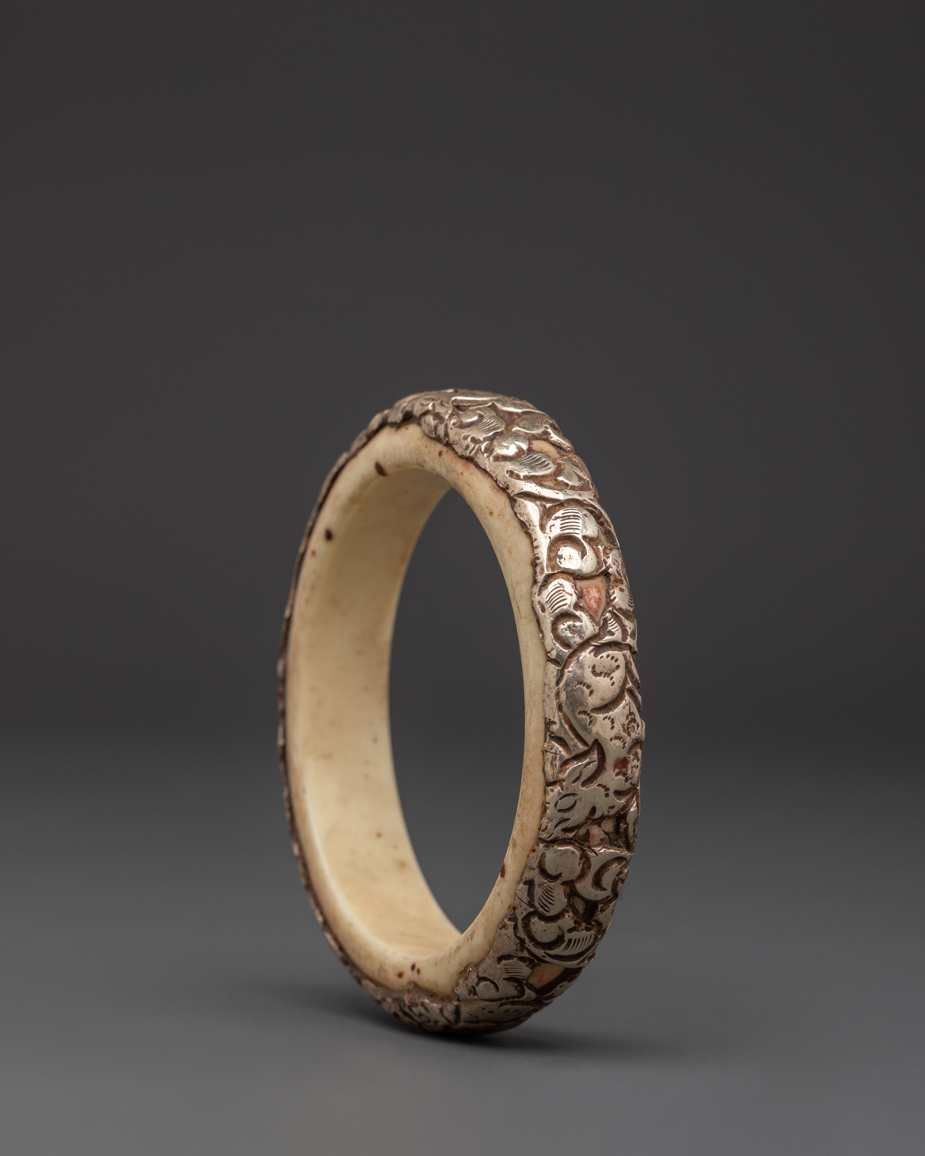 Silver and Resin Bracelet | Silver-Plated Bangle for Everyday Wear