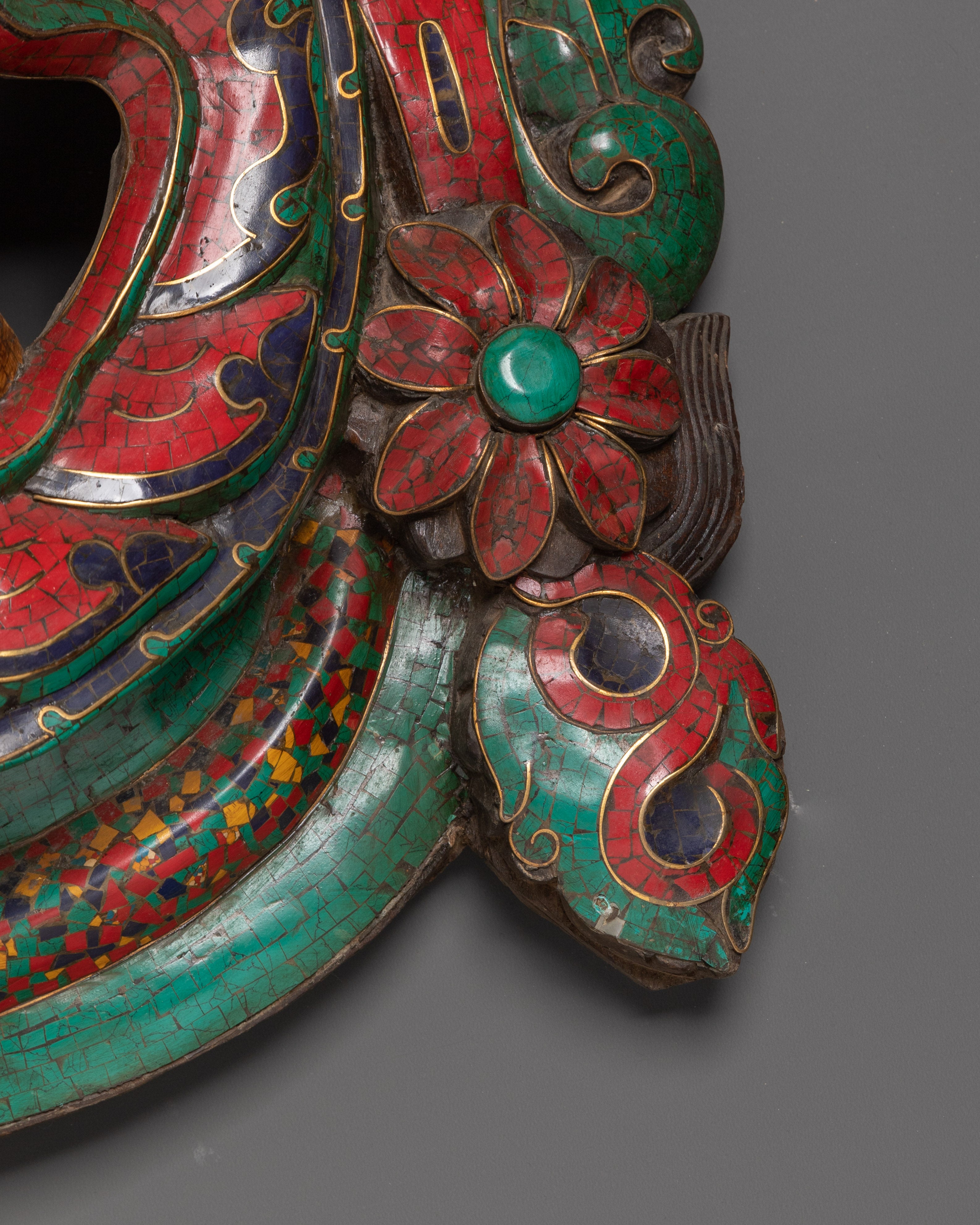 Tibetan Mahakala Mask Wall Hanging | Tantric Ritual Home Decor