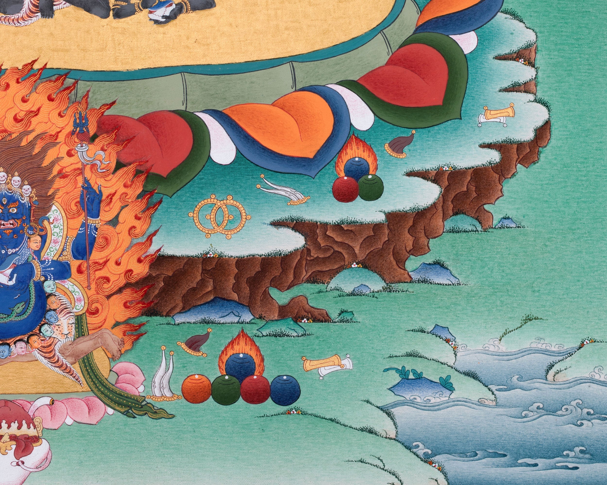 Giclee Print of Chakrasambhara with Mahakala and Mitrupa | Tantric Buddhist Deity