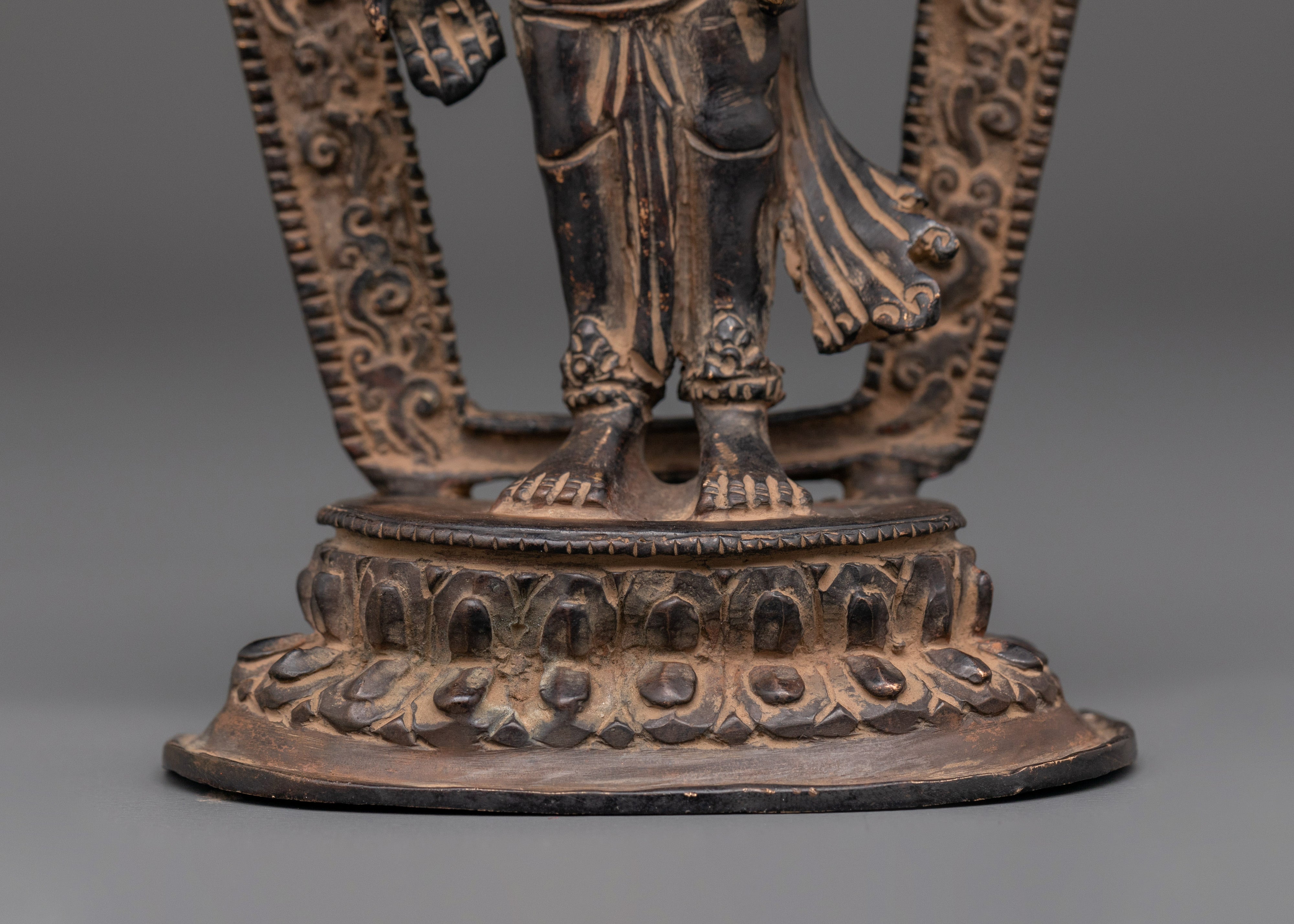 Tibetan Lokeshwor Sculpture | Spiritual Symbol of Peace & Wisdom