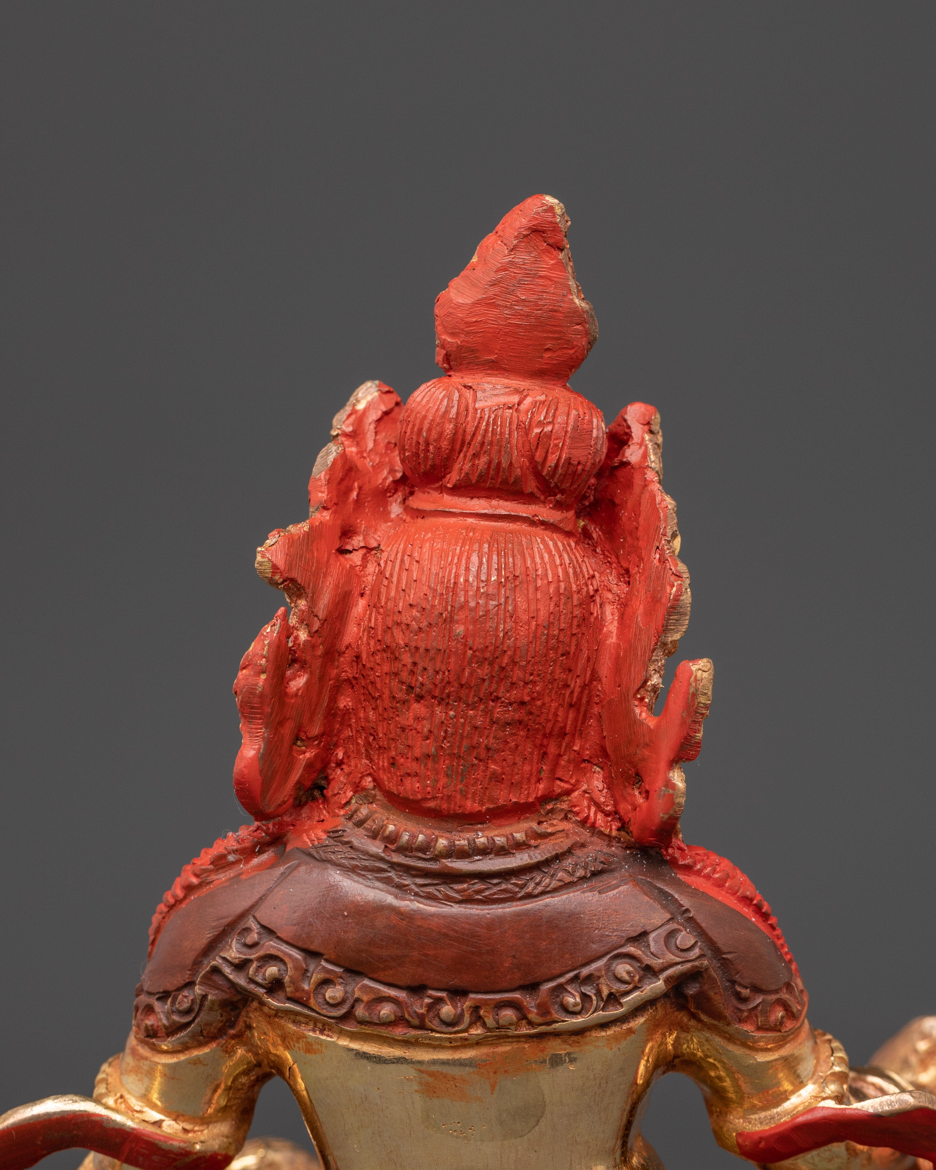 Handcrafted Dzambhala Wealth Deity Statue | Tibetan Gold Plated Copper Figurine