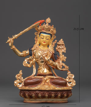 Manjushri Wisdom Buddha Statue | Ideal for Wisdom and Meditation Spaces