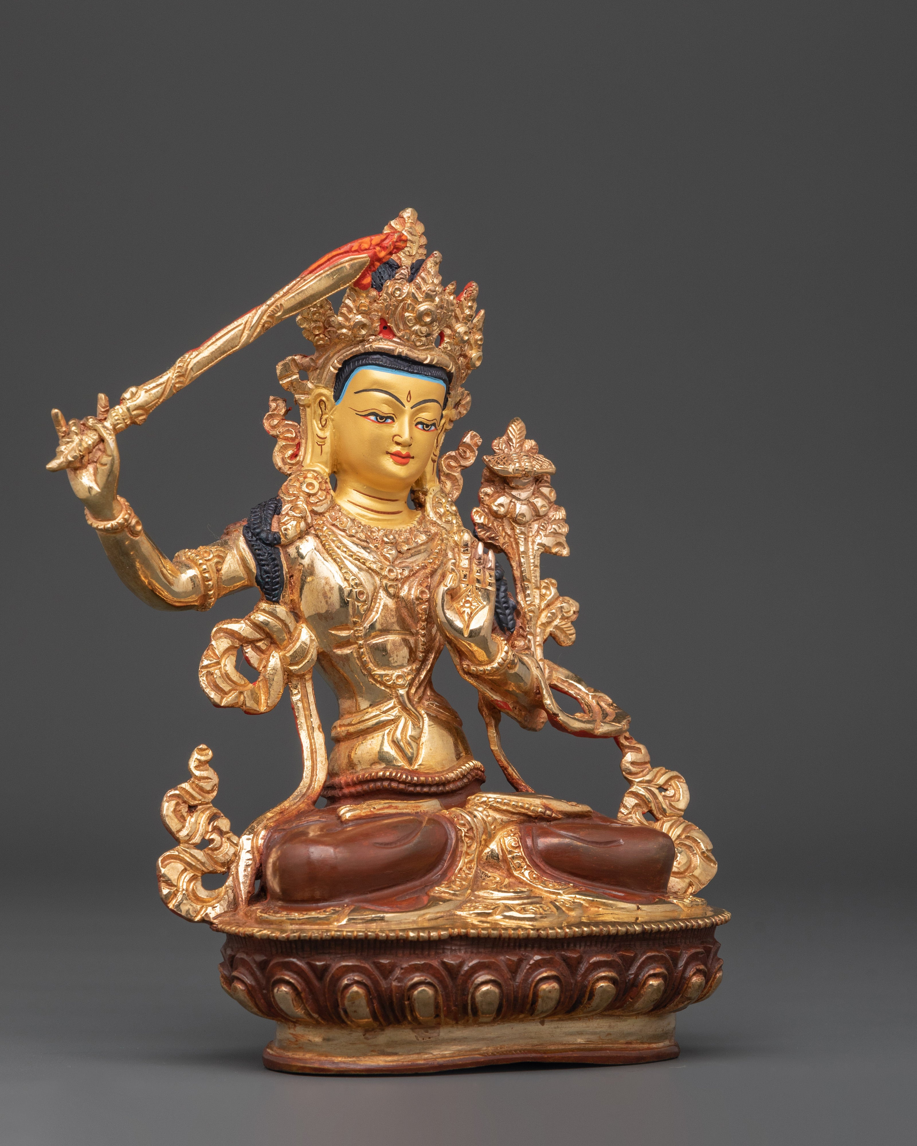 Manjushri Wisdom Buddha Statue | Ideal for Wisdom and Meditation Spaces
