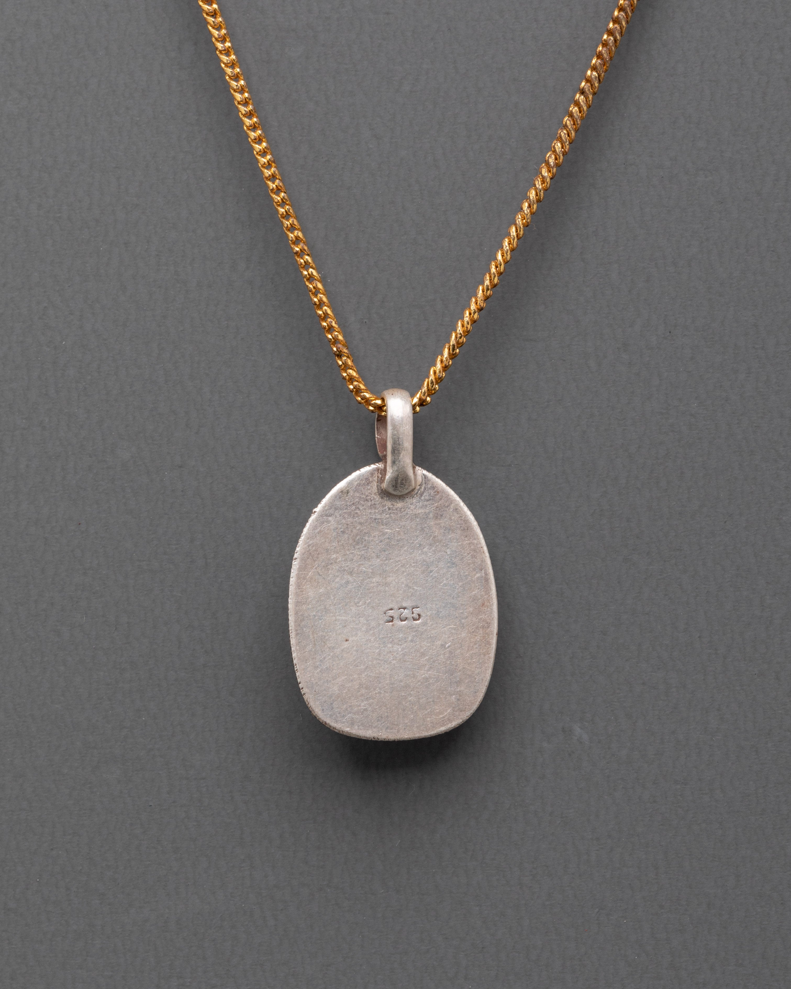Handmade Chenrezig Engraved Locket | Sterling Silver Spiritual Jewelry
