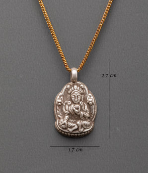 Handcrafted Green Tara Pendant | Representation of Spiritual Strength
