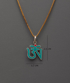Handcrafted Om Symbol Pendant | Sterling Silver Meditation Locket