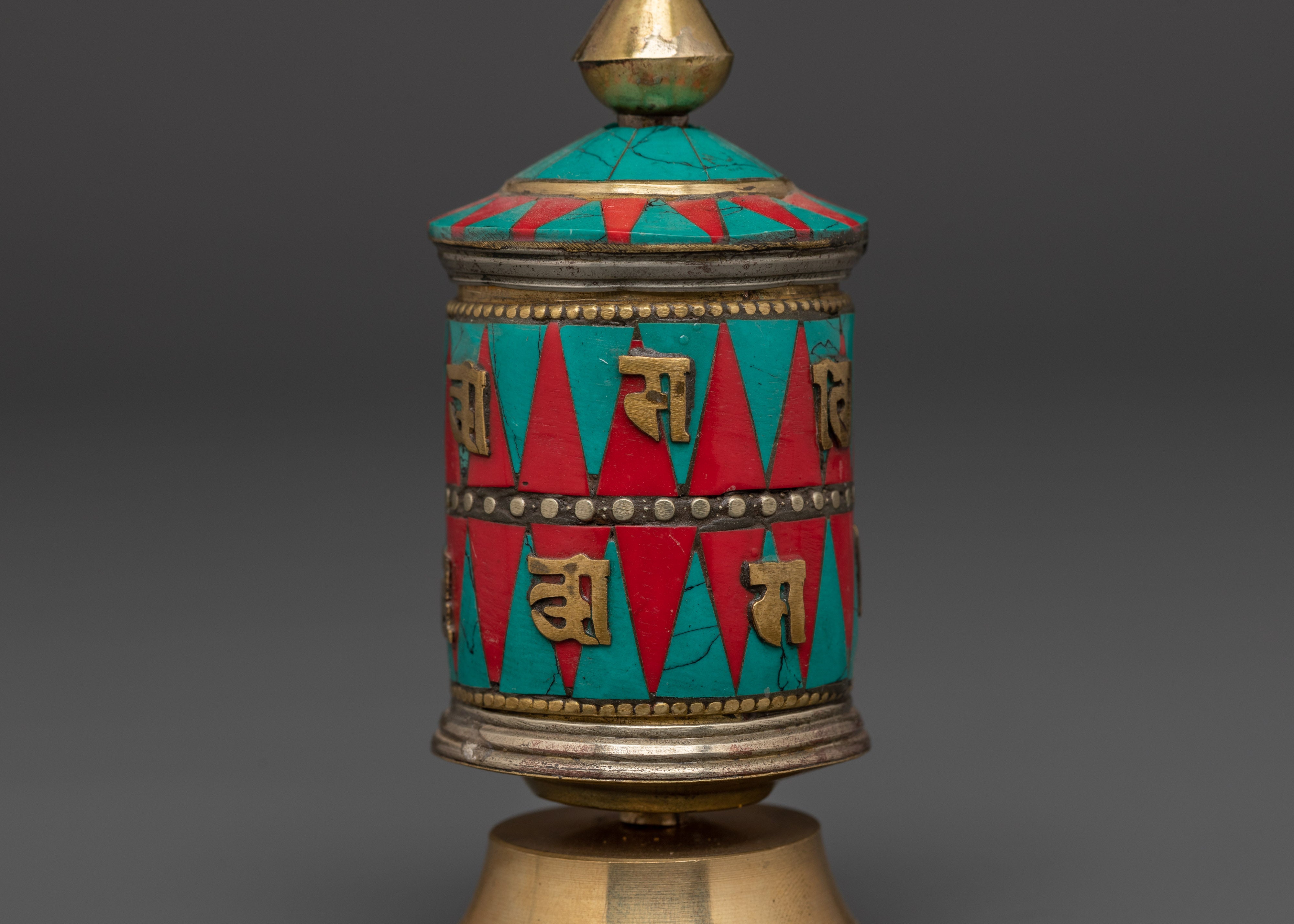 Spiritual Tibetan Decor Prayer Wheel | Sacred Meditation & Home Altar Decor