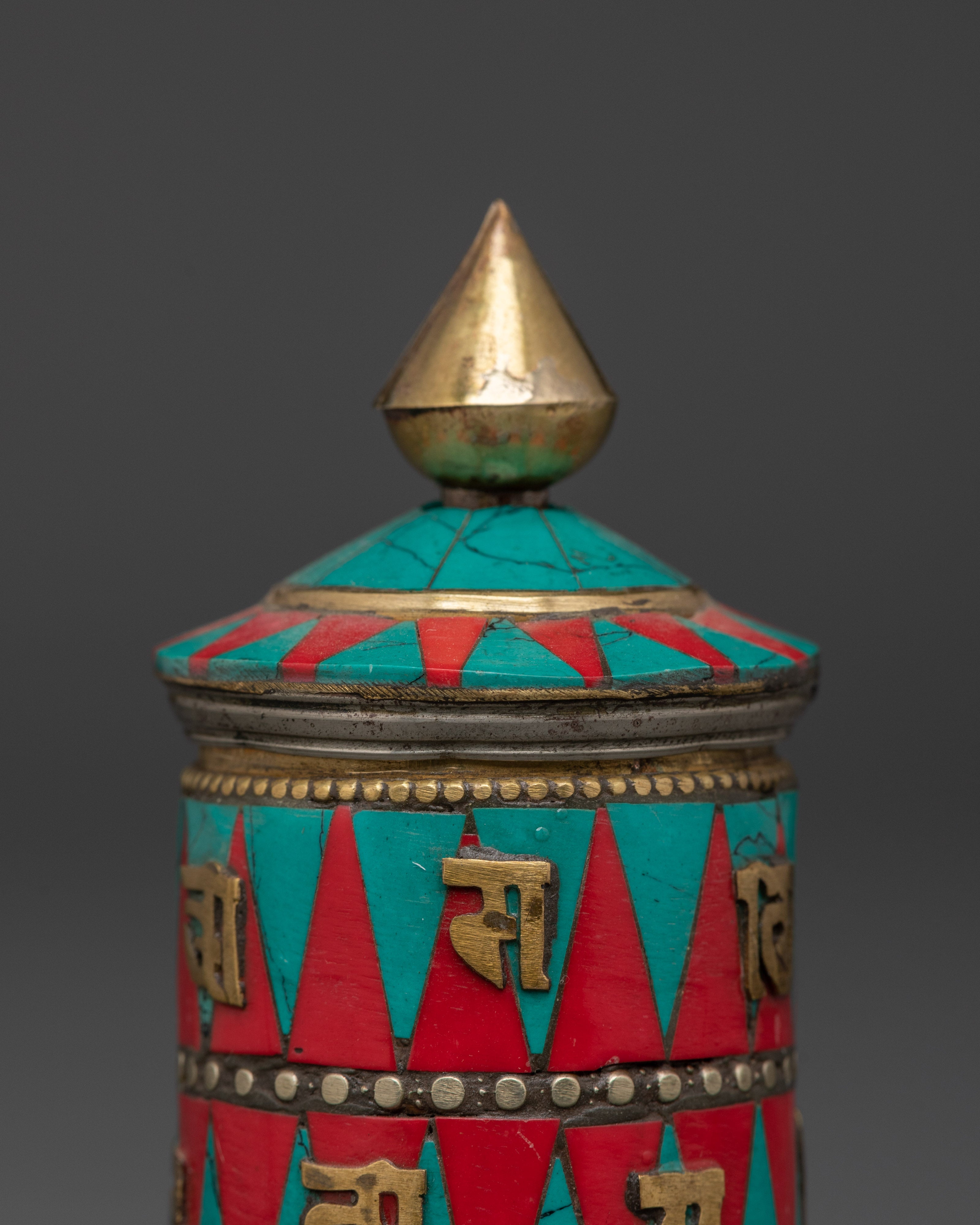 Spiritual Tibetan Decor Prayer Wheel | Sacred Meditation & Home Altar Decor