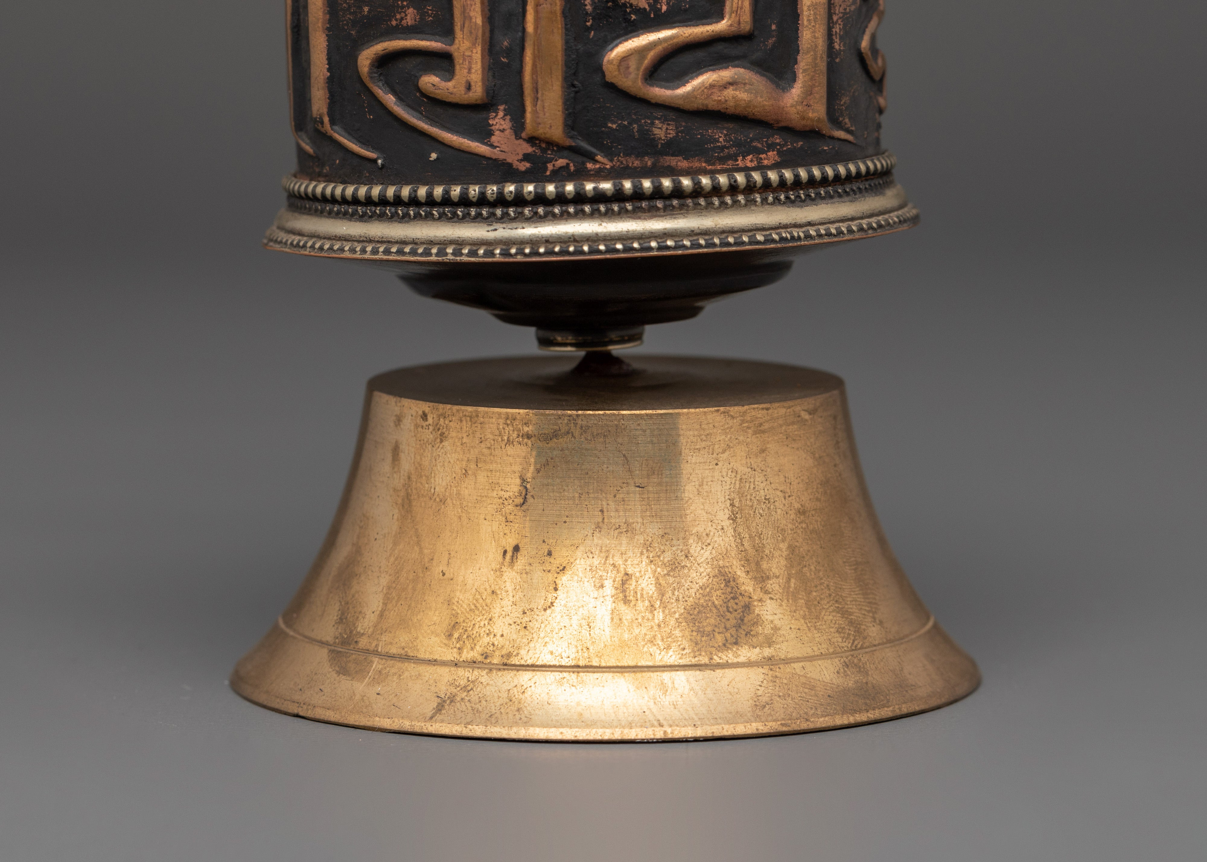 Brass & Copper Prayer Wheel | Symbol of Compassion