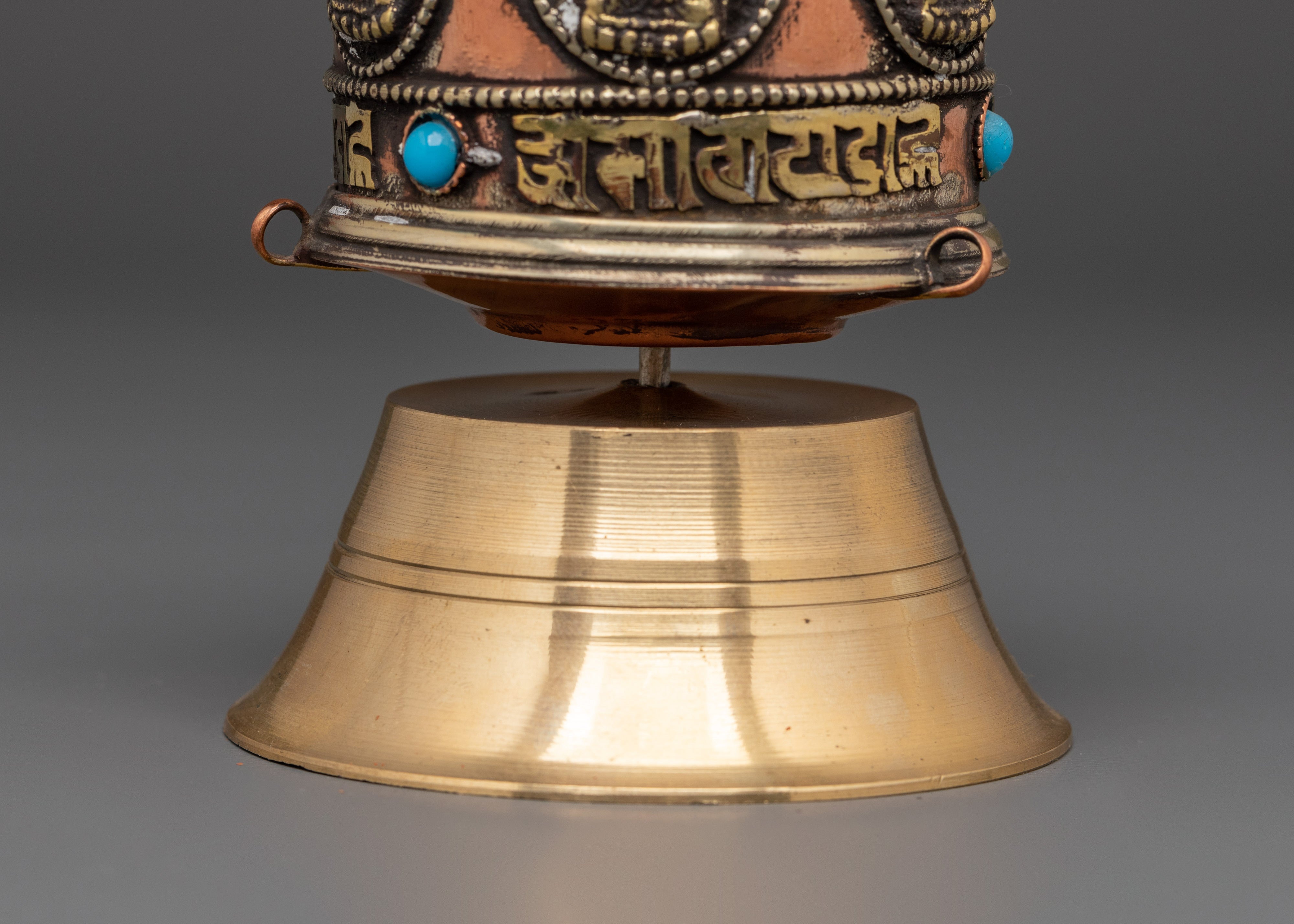 Handmade Tibetan Mantra Prayer Wheel | Copper and Brass Buddhist Meditation Wheel